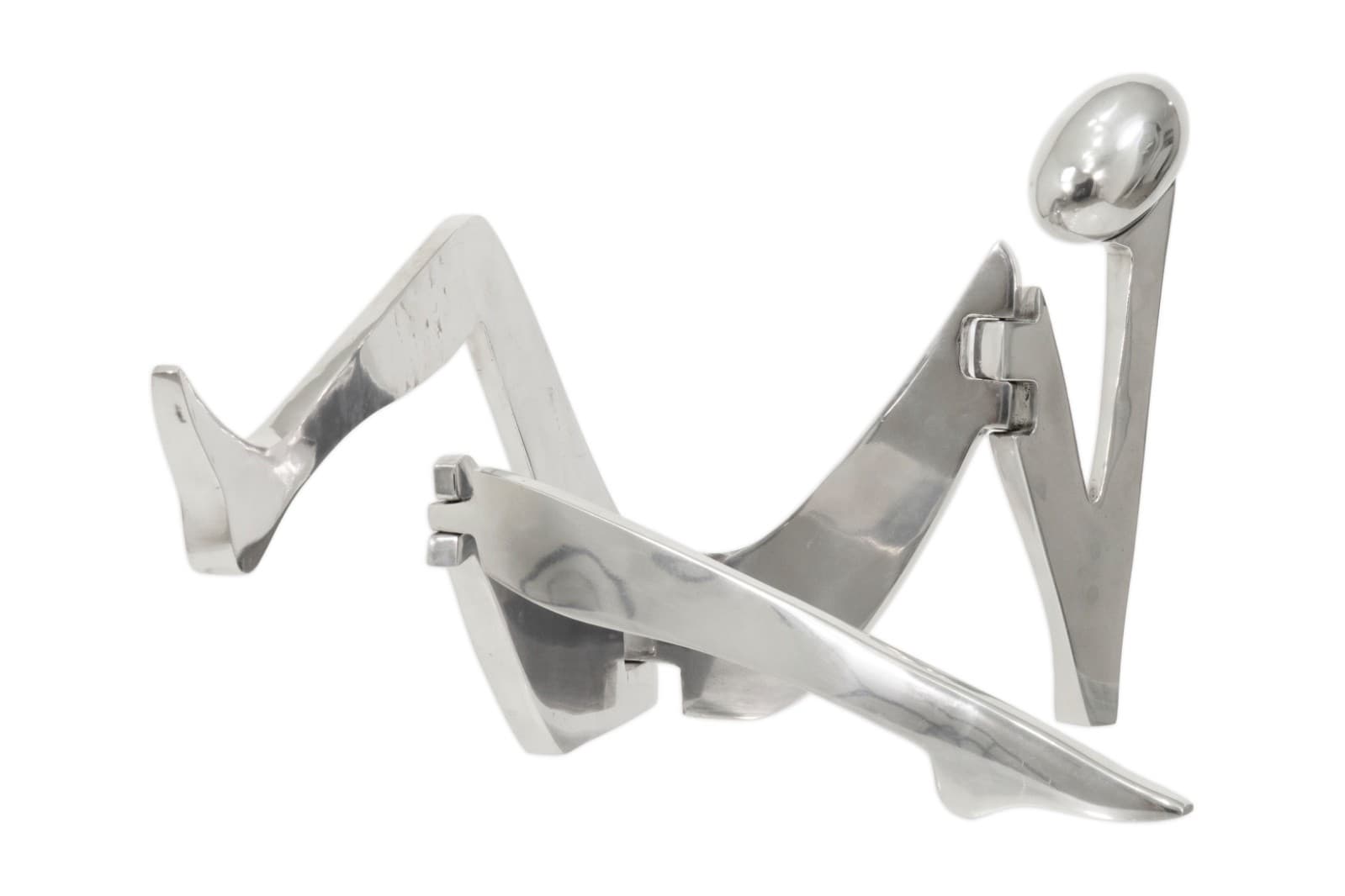 Eichengreen & Ginsburg Articulated Poslished Aluminum Woman Sculpture - Thumbnail 2