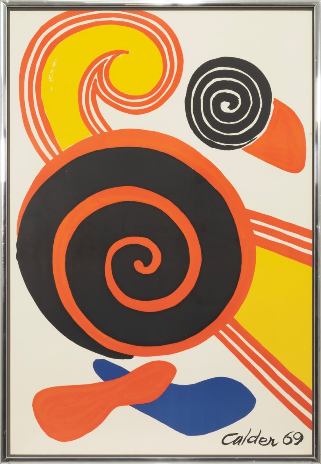 Alexander Calder - Spirals 1969 Color Lithograph on Paper Framed Modern Prints