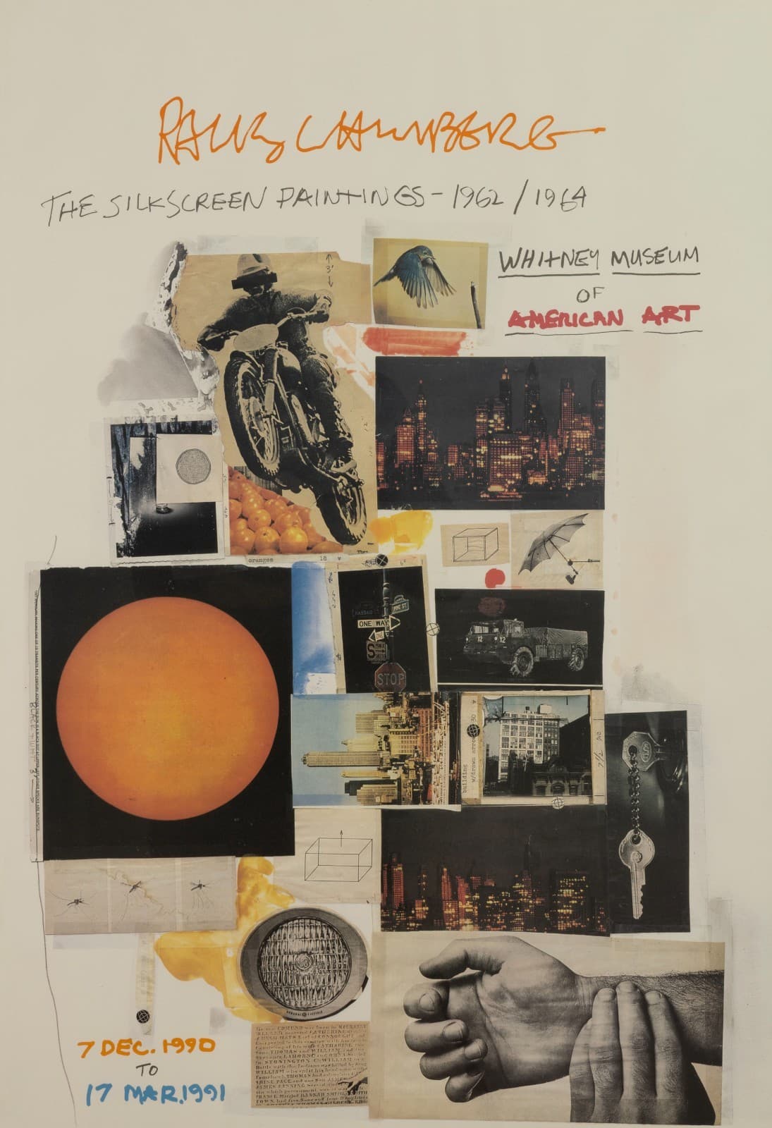 Robert Rauschenberg Whitney Museum Exhibition 1990-1991 Lithographic Poster - Thumbnail 2