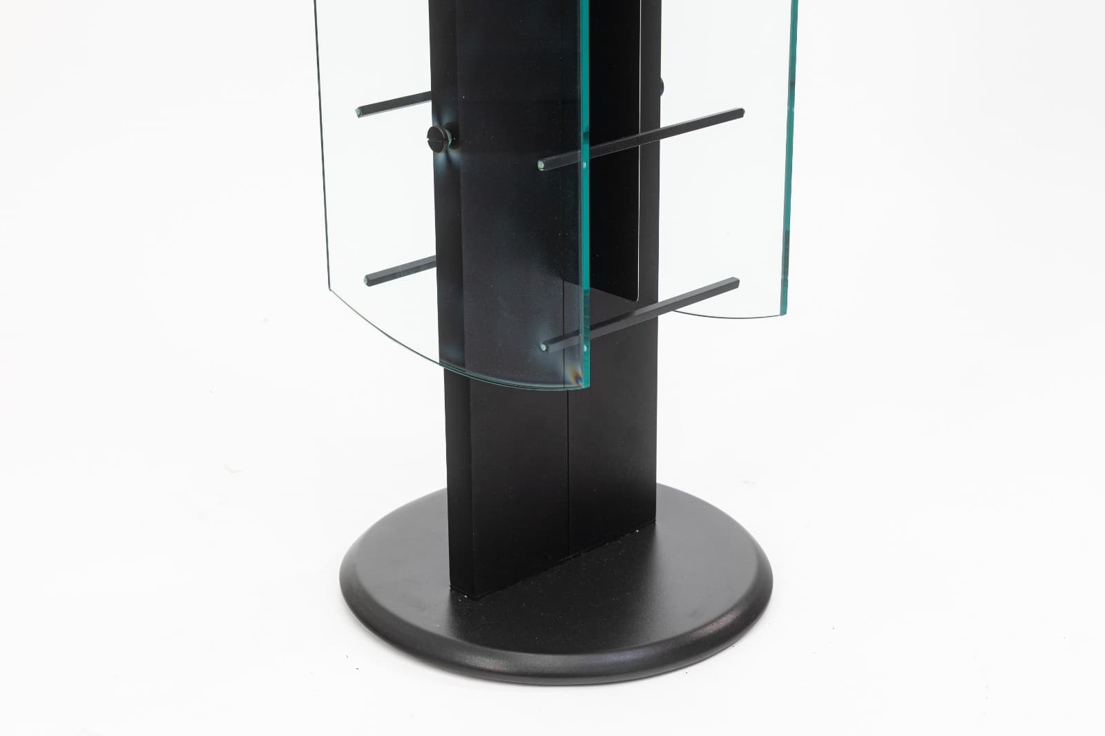 Contemporary Modern Italian Rotating Metal and Glass CD/DVD Display Rack - Thumbnail 6