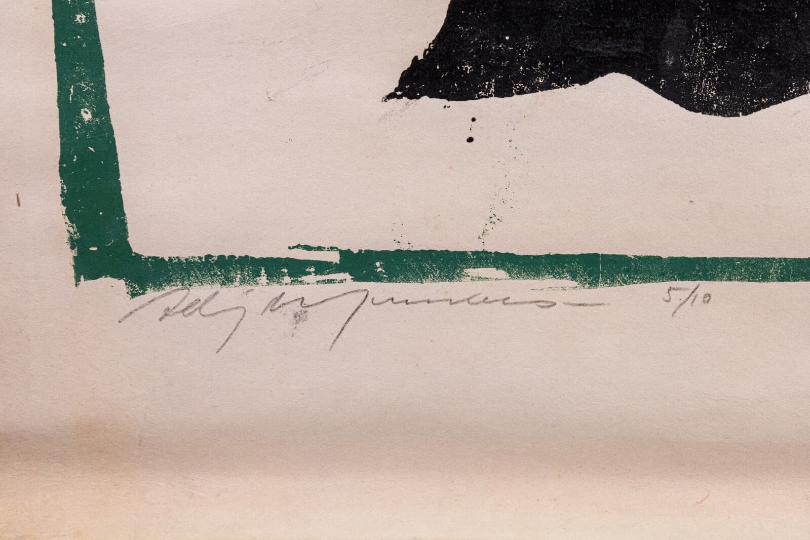 Adja Yunkers Untitled (Yunkers) Signed Abstract Lithograph on Paper 5/10 UF - Thumbnail 7