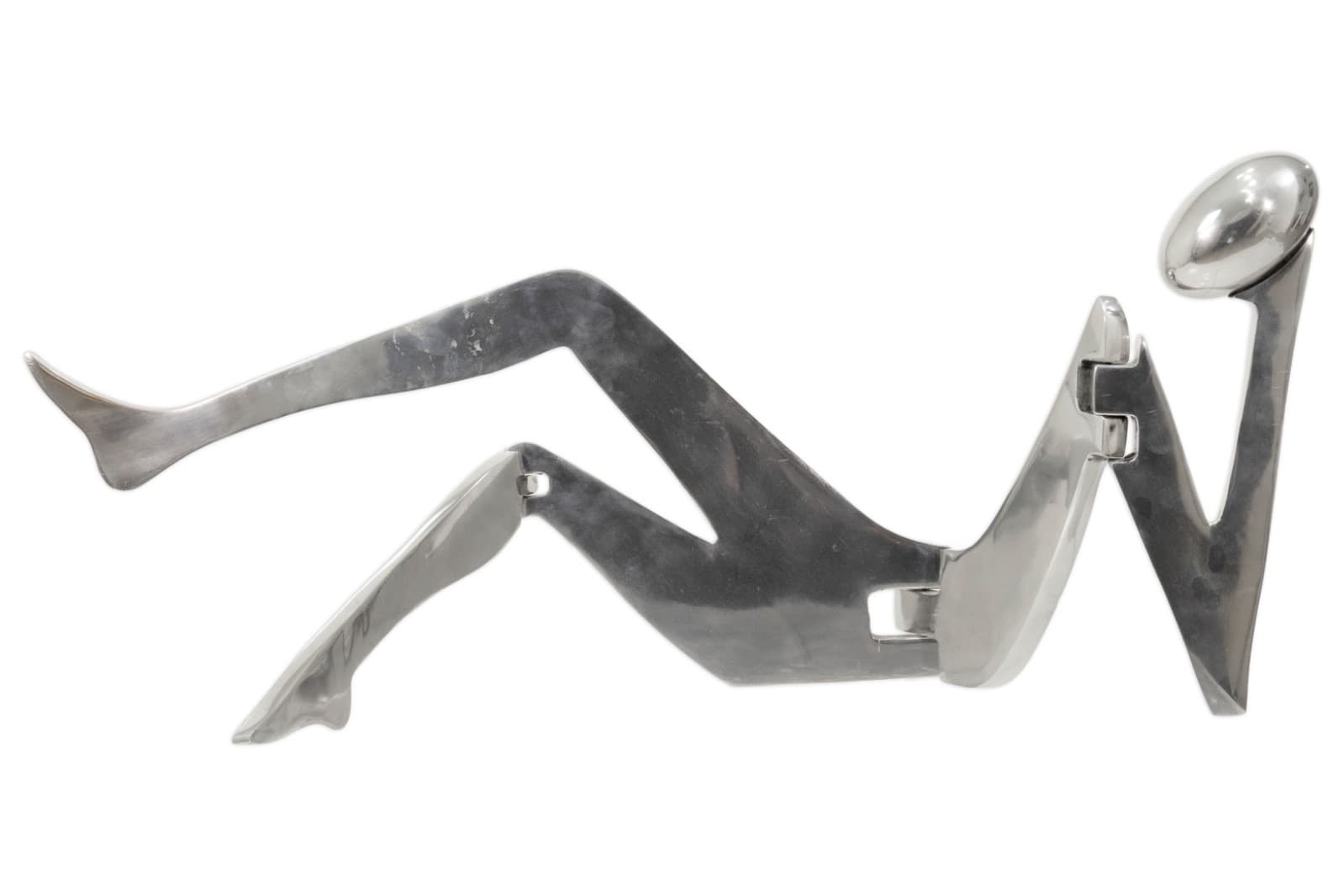 Eichengreen & Ginsburg Articulated Poslished Aluminum Woman Sculpture