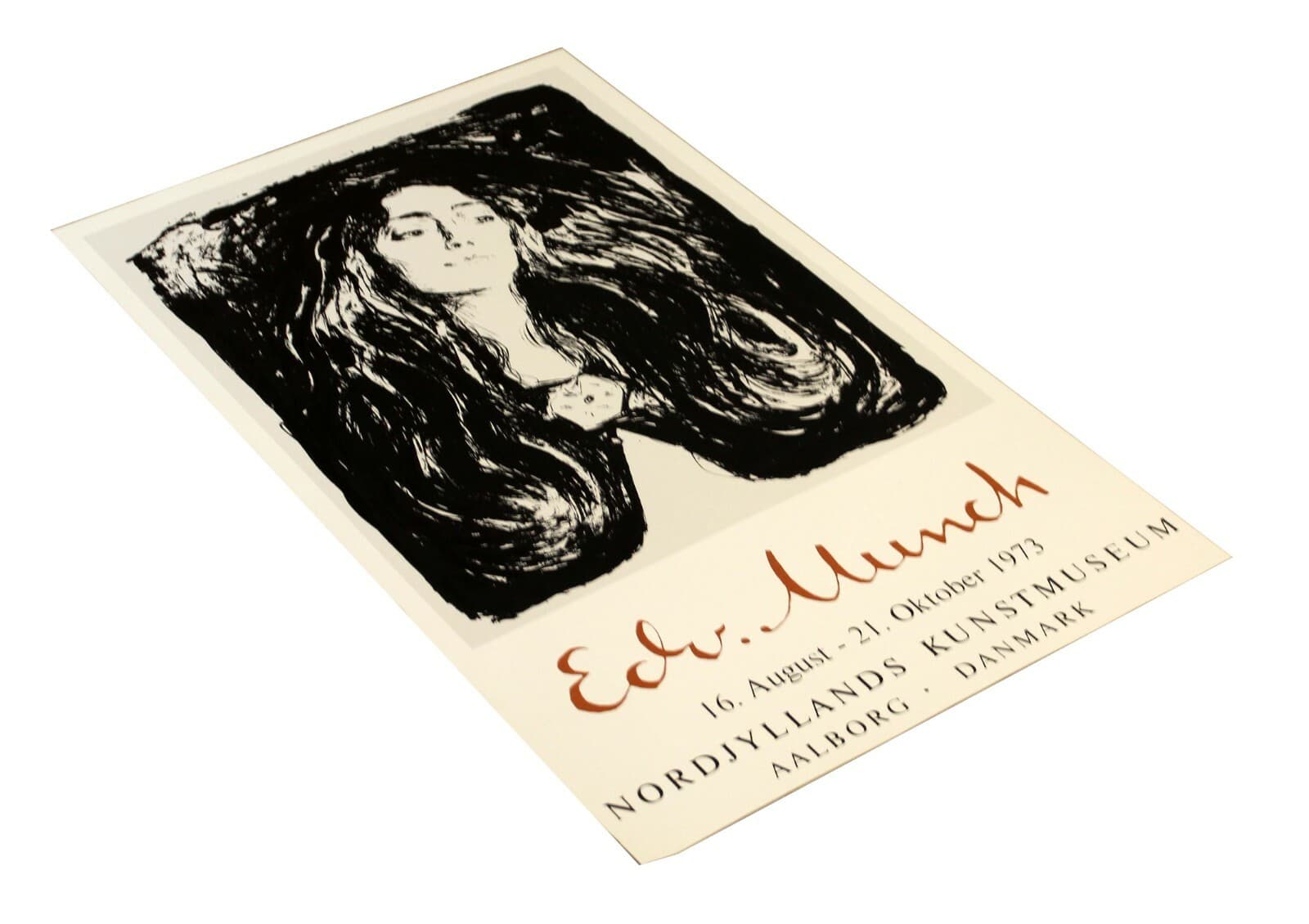 Edvard Munch Nordjyllands Kunstmuseum Vintage Exhibition Poster 1973 - Thumbnail 3