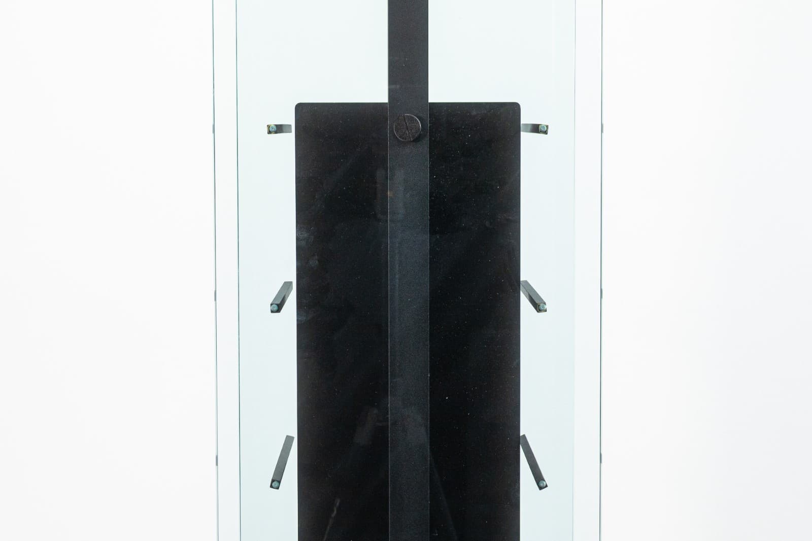 Contemporary Modern Italian Rotating Metal and Glass CD/DVD Display Rack - Thumbnail 4