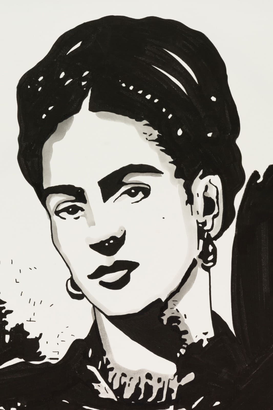 Marlo Broughton (MARLOBRO), Frida 2020 Signed Acrylic Painting on Canvas Framed - Thumbnail 3