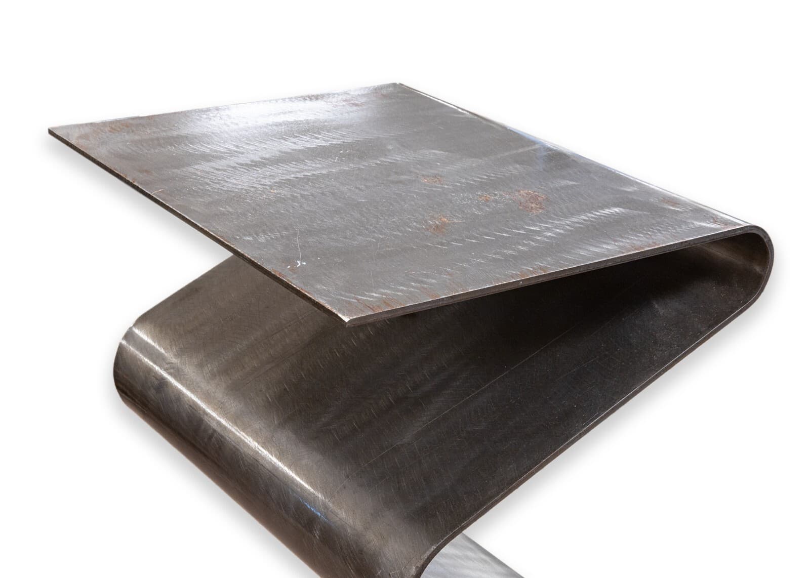 Postmodern Metal Steel Curved Sculptural Pedestal Display Base 1970s - Thumbnail 5