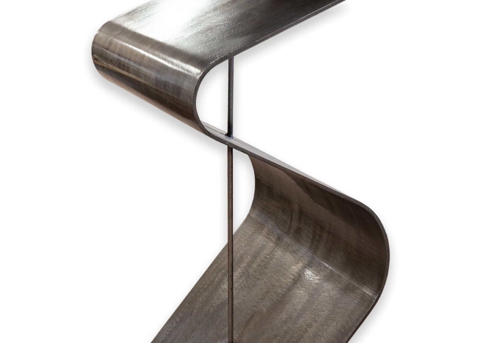 Postmodern Metal Steel Curved Sculptural Pedestal Display Base 1970s - Thumbnail 8