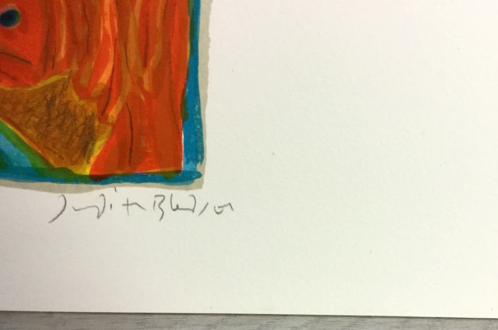 Mid Century Modern Unframed Crash of Rhinoceroses Judith Bledsoe Signed Litho - Thumbnail 4