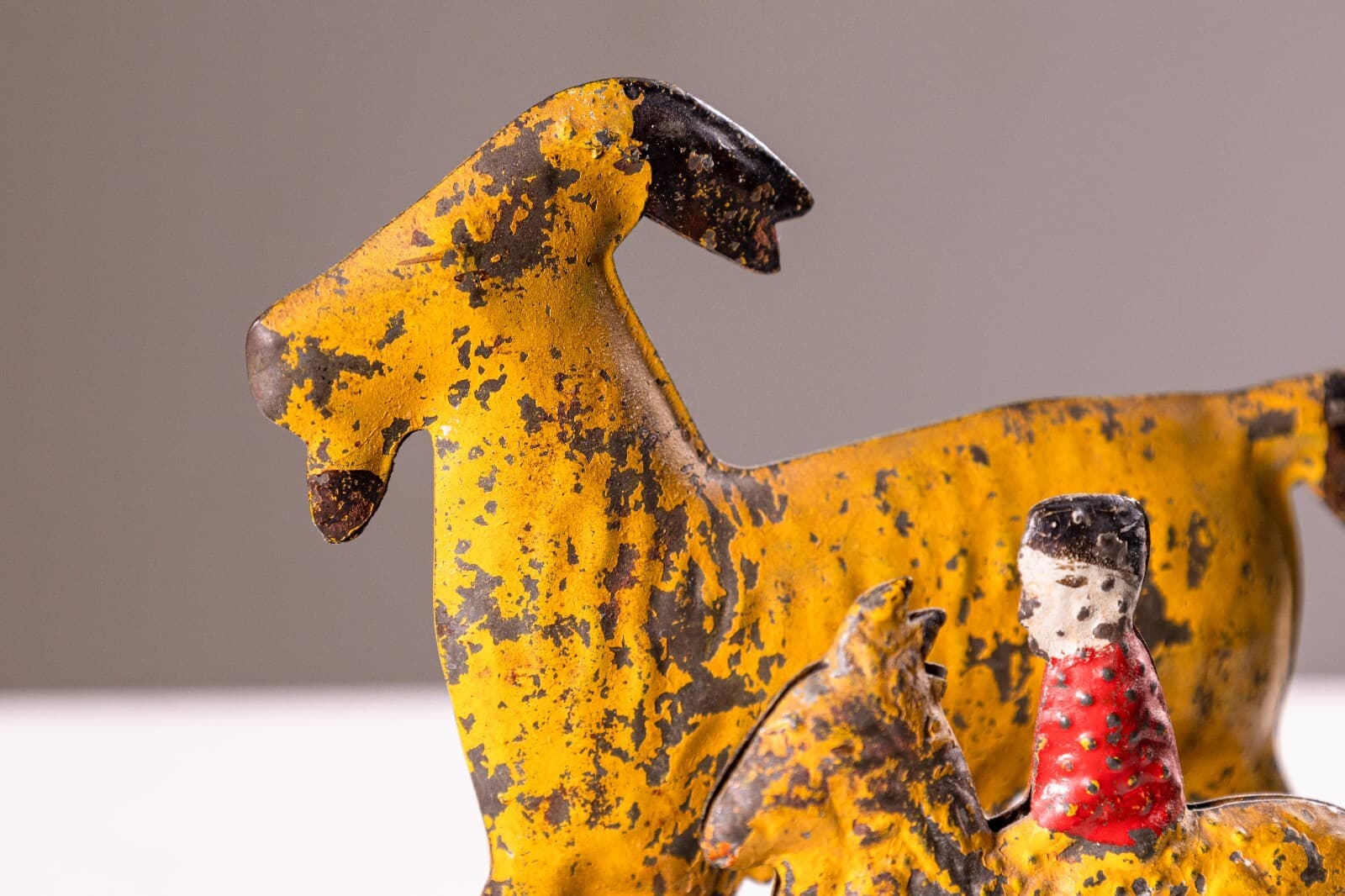 James Fallows & Sons Goat Horse on Platform Antique Tin Toy Collectables Philade - Thumbnail 2