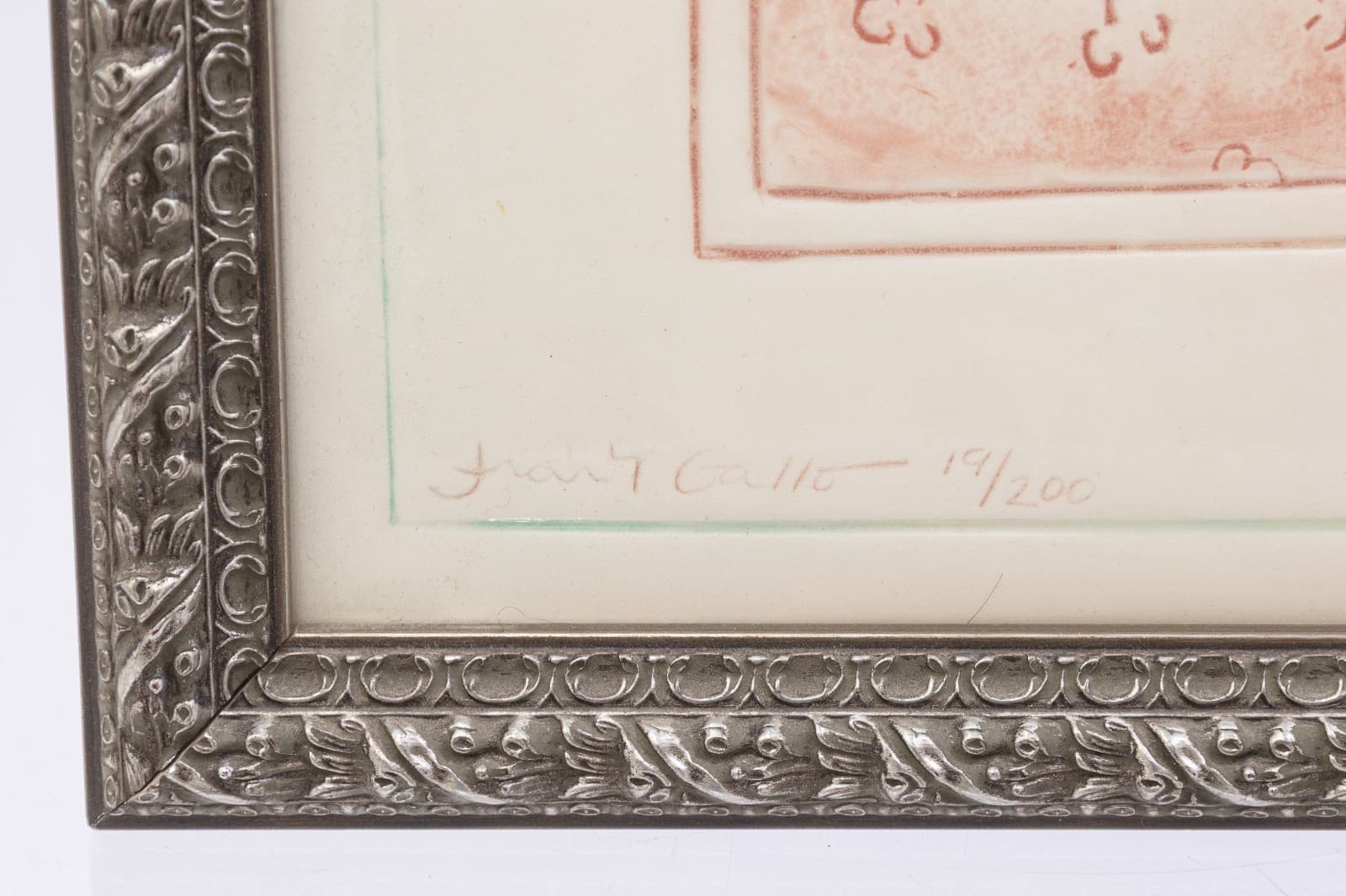 Frank Gallo La Jousese Secret Signed Figurative Ceramic Tile 19/200 Framed 1980s - Thumbnail 6