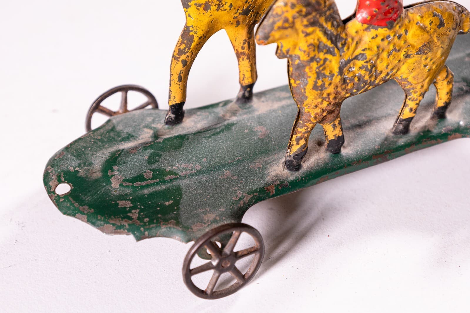 James Fallows & Sons Goat Horse on Platform Antique Tin Toy Collectables Philade - Thumbnail 4