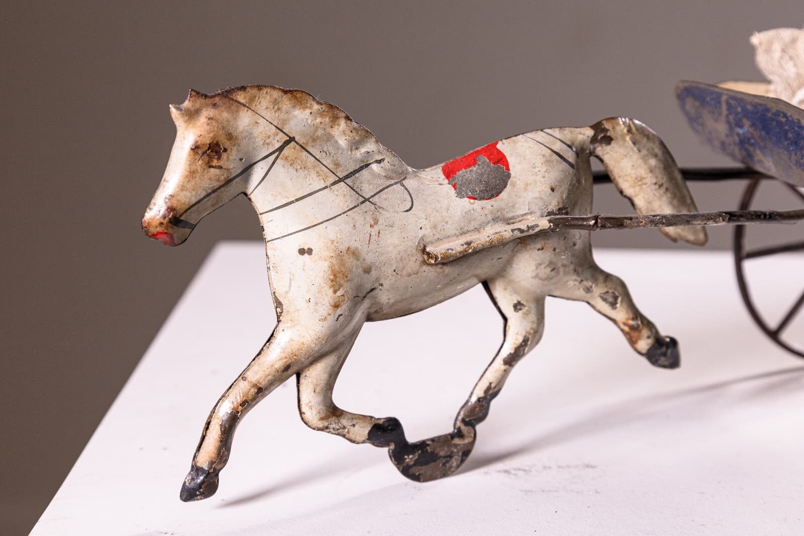 James Fallows & Sons Horse Carriage with Doll Antique Tin Toy Collectables Phila - Thumbnail 2