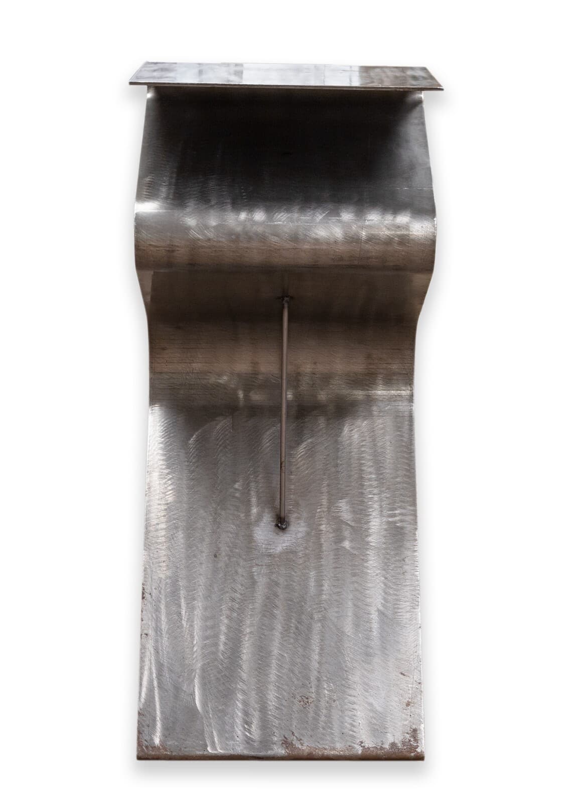 Postmodern Metal Steel Curved Sculptural Pedestal Display Base 1970s - Thumbnail 3