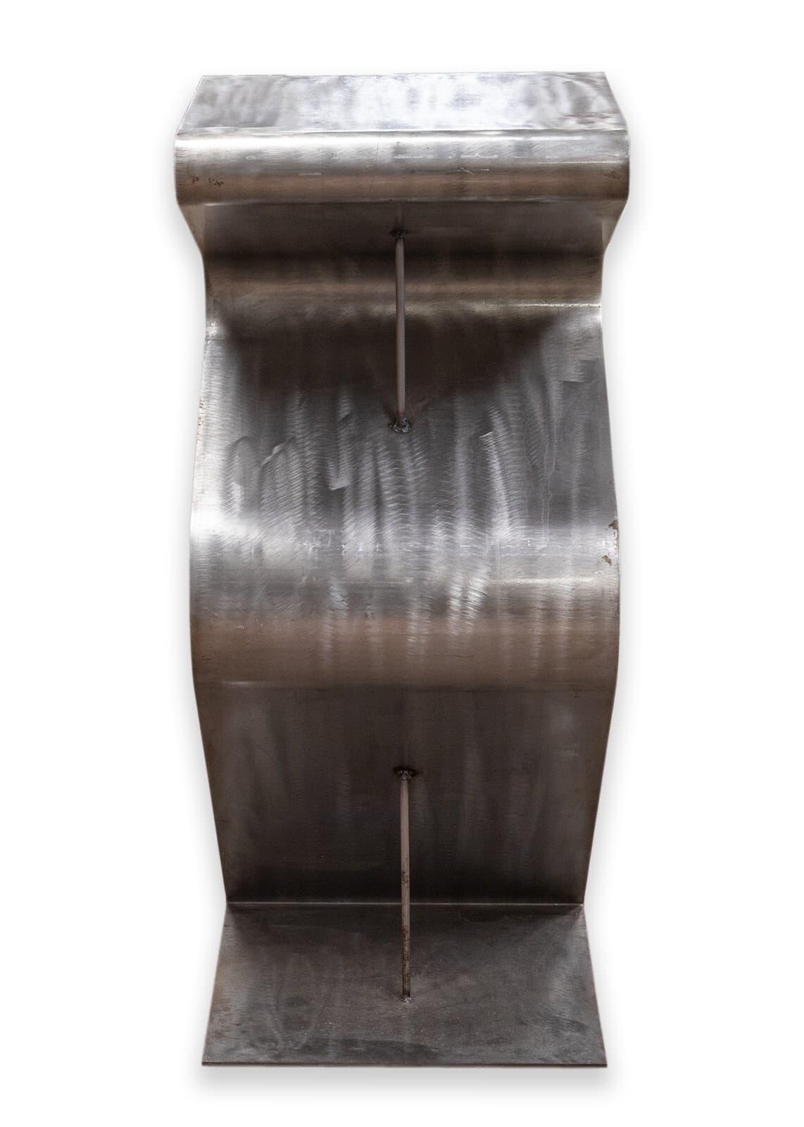 Postmodern Metal Steel Curved Sculptural Pedestal Display Base 1970s - Thumbnail 4