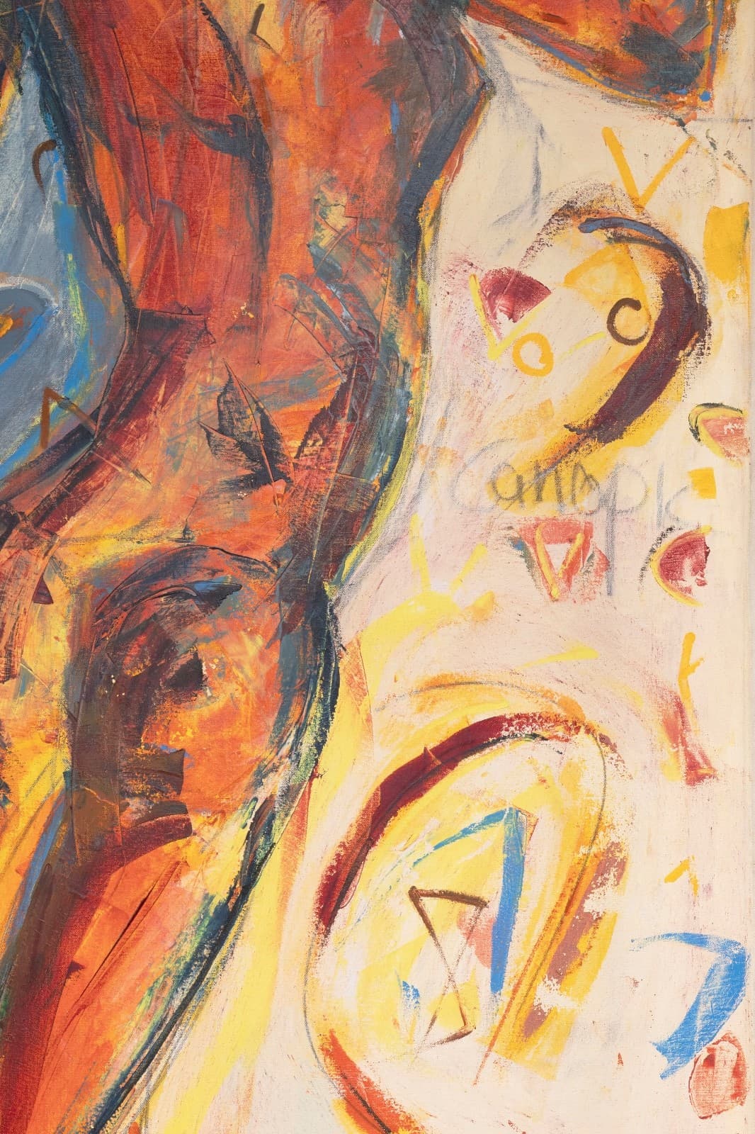 Hermann Lederle Canopic 1985 Signed Oil Painting Figurative Abstract Painting - Thumbnail 4