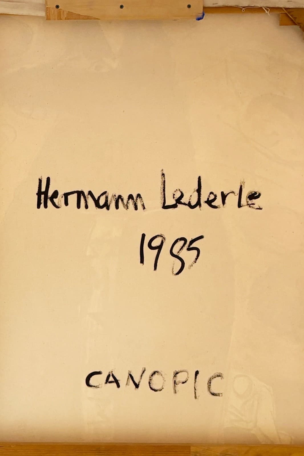 Hermann Lederle Canopic 1985 Signed Oil Painting Figurative Abstract Painting - Thumbnail 9