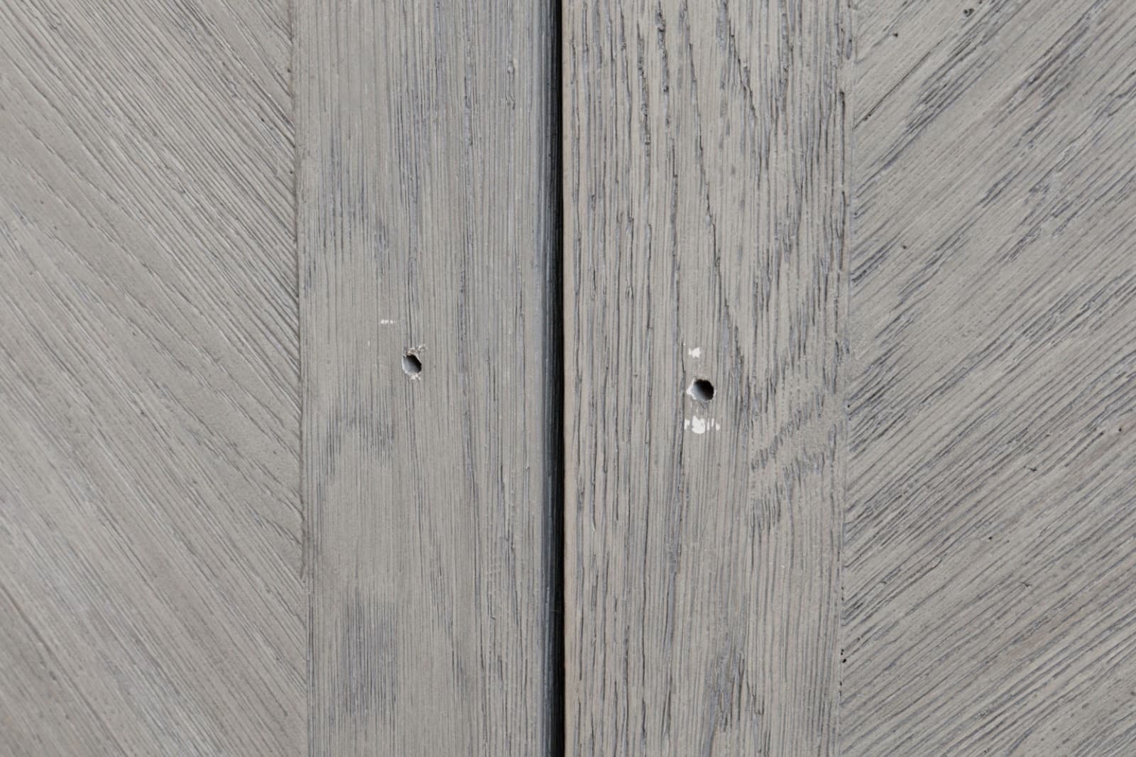 Restoration Hardware Grey Herringbone 4-Door Media Console - Thumbnail 8