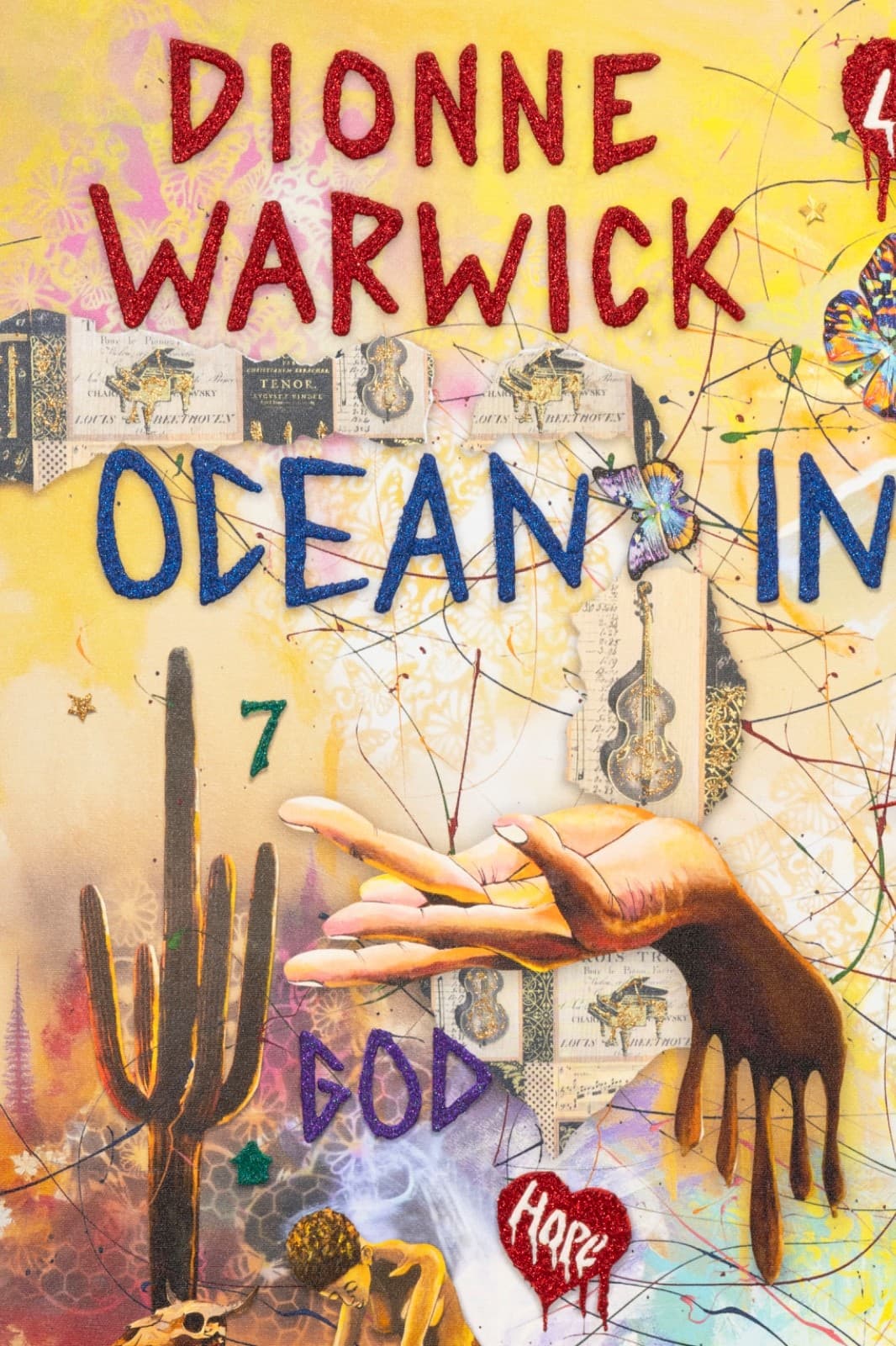Marcus Glenn Ocean In The Desert Signed Dionne Warwick Embellished Giclee Canvas - Thumbnail 2