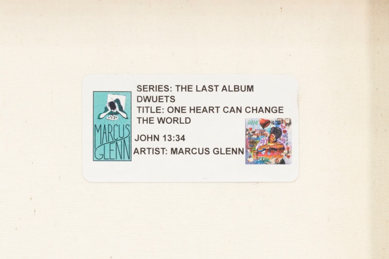 Marcus Glenn One Heart Can Change the World Signed Dionne Warwick Giclee Canvas - Thumbnail 8