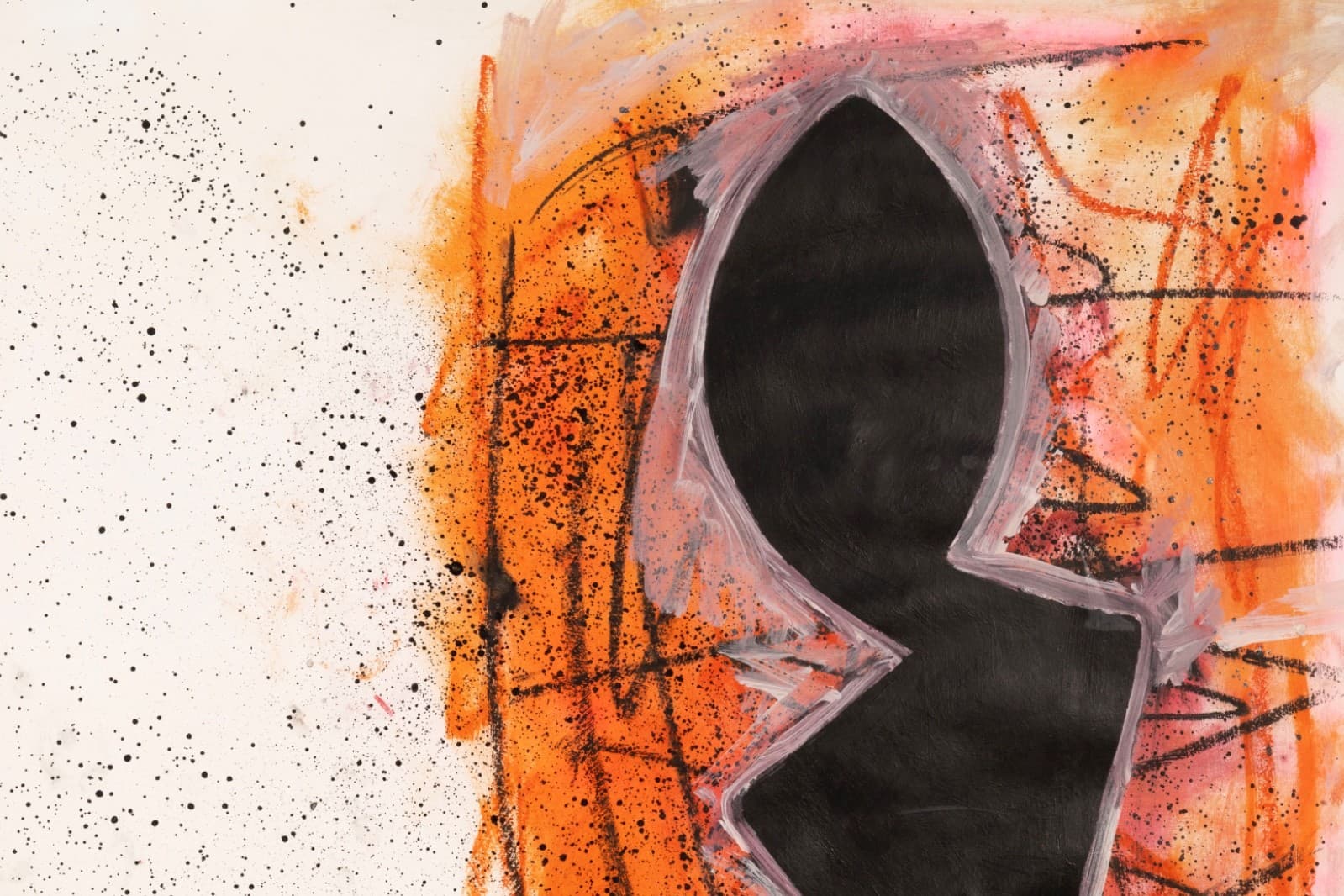 William Antonow, Untitled (82-P9) Signed Acrylic On Paper Detroit Cass Corridor - Thumbnail 4