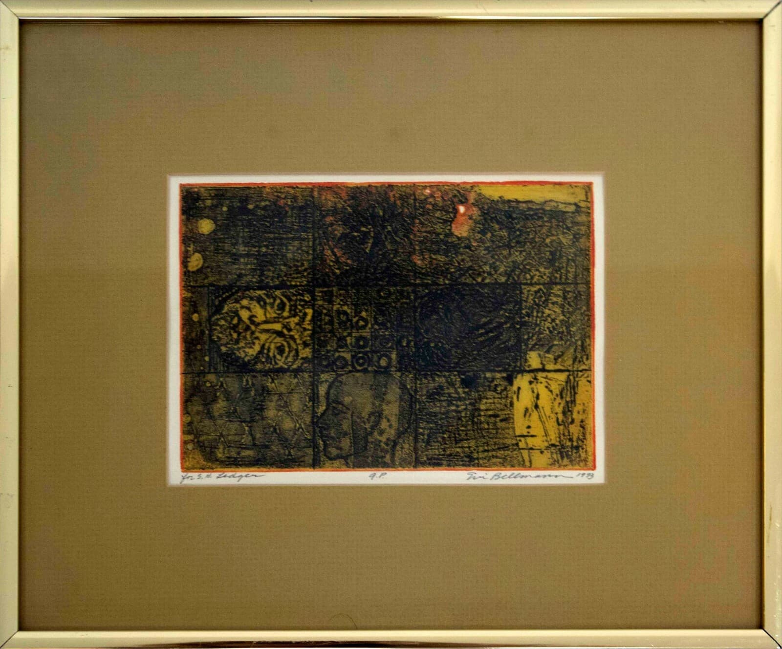 Eric Bellmann Biomorphic 1973 Signed Intaglio Etching