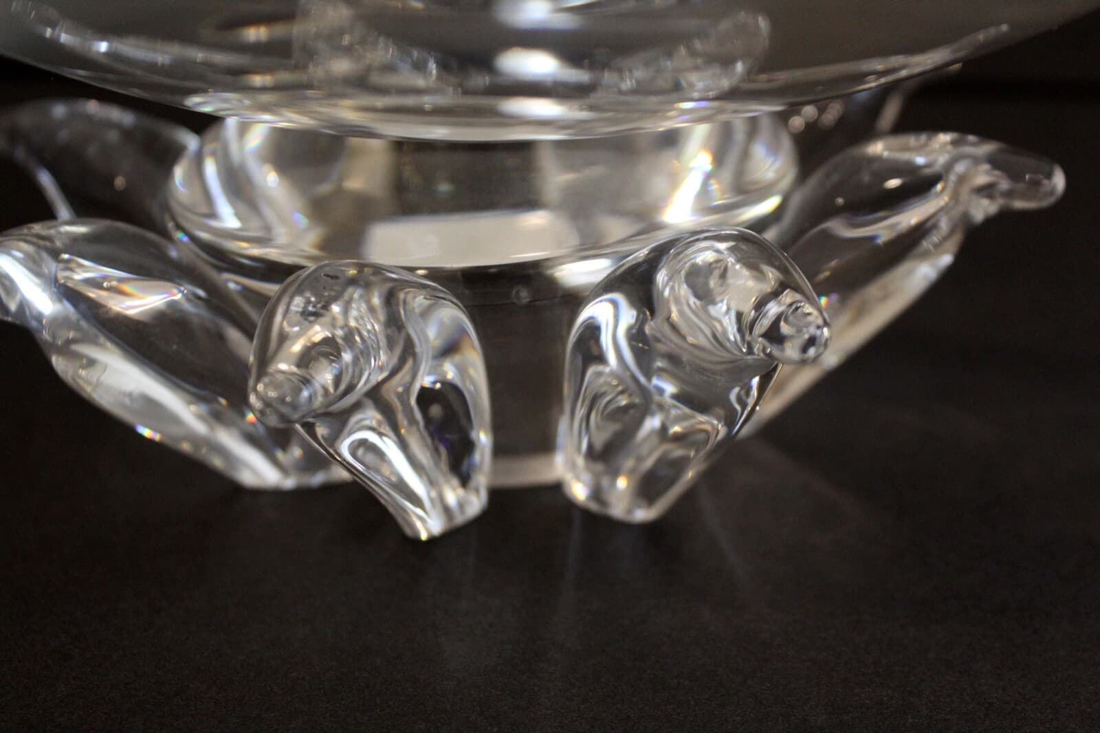 Vintage Mid Century Steuben Crystal Peony Footed Bowl by Donald Pollard 1960s - Thumbnail 5