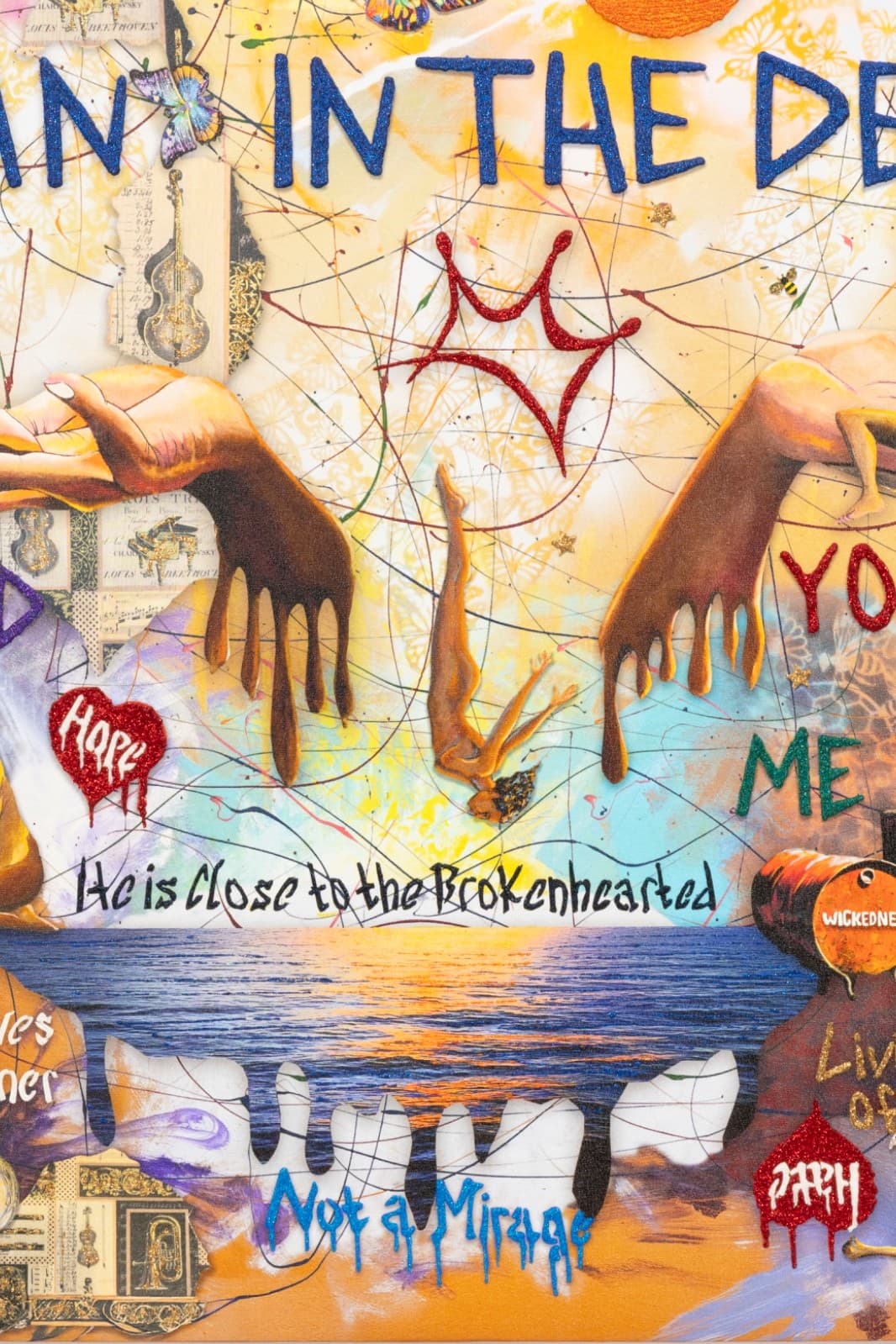 Marcus Glenn Ocean In The Desert Signed Dionne Warwick Embellished Giclee Canvas - Thumbnail 4