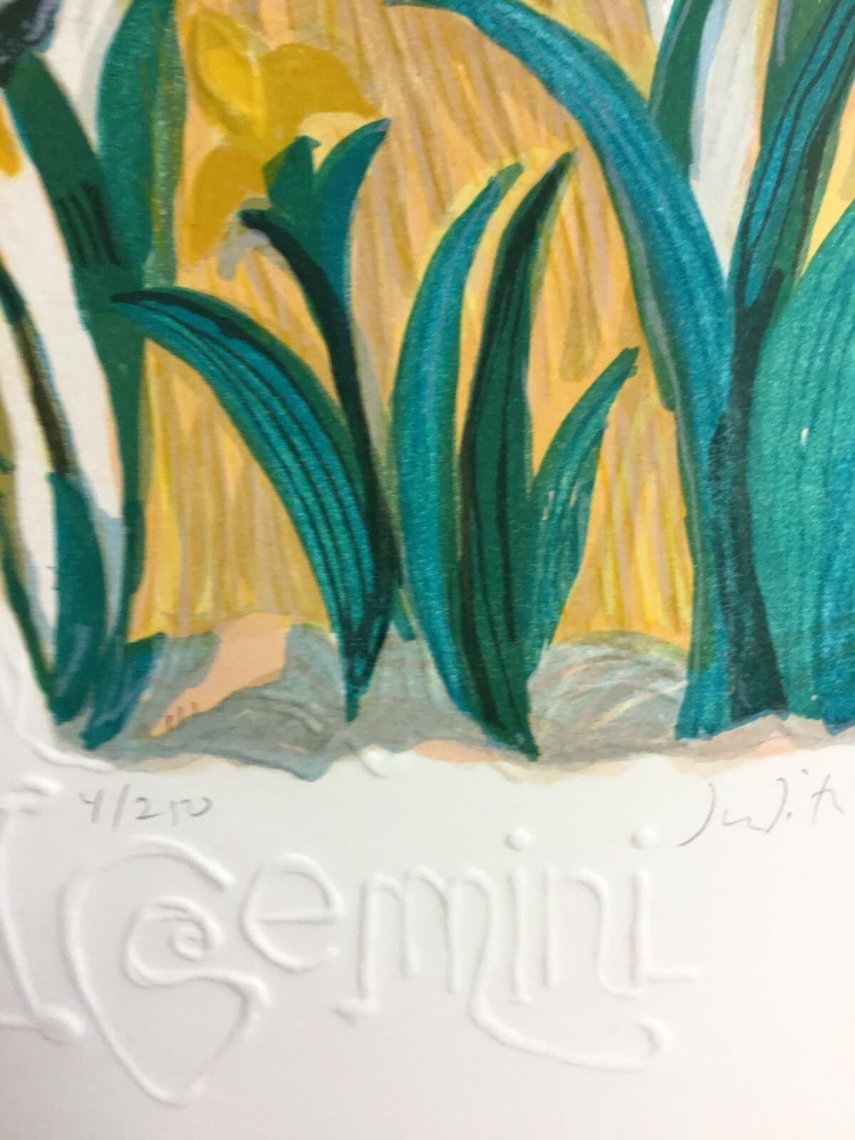 Mid Century Modern Unframed Gemini Zodiac Judith Bledsoe Hand Signed Lithograph - Thumbnail 5