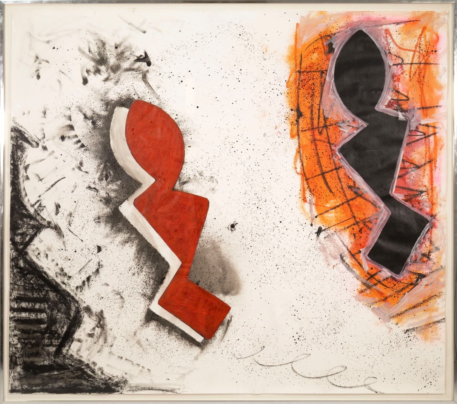 William Antonow, Untitled (82-P9) Signed Acrylic On Paper Detroit Cass Corridor