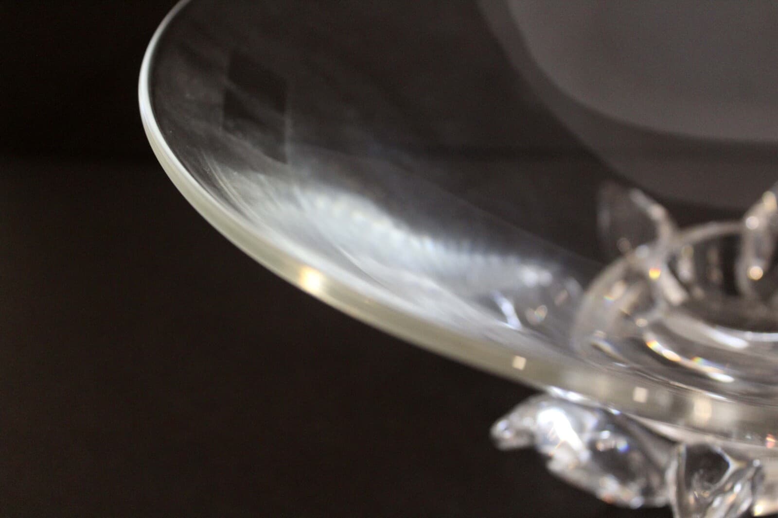 Vintage Mid Century Steuben Crystal Peony Footed Bowl by Donald Pollard 1960s - Thumbnail 6