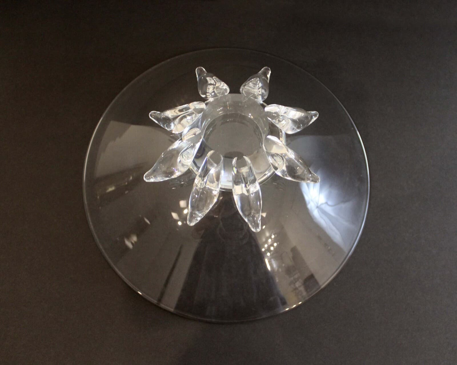 Vintage Mid Century Steuben Crystal Peony Footed Bowl by Donald Pollard 1960s - Thumbnail 7