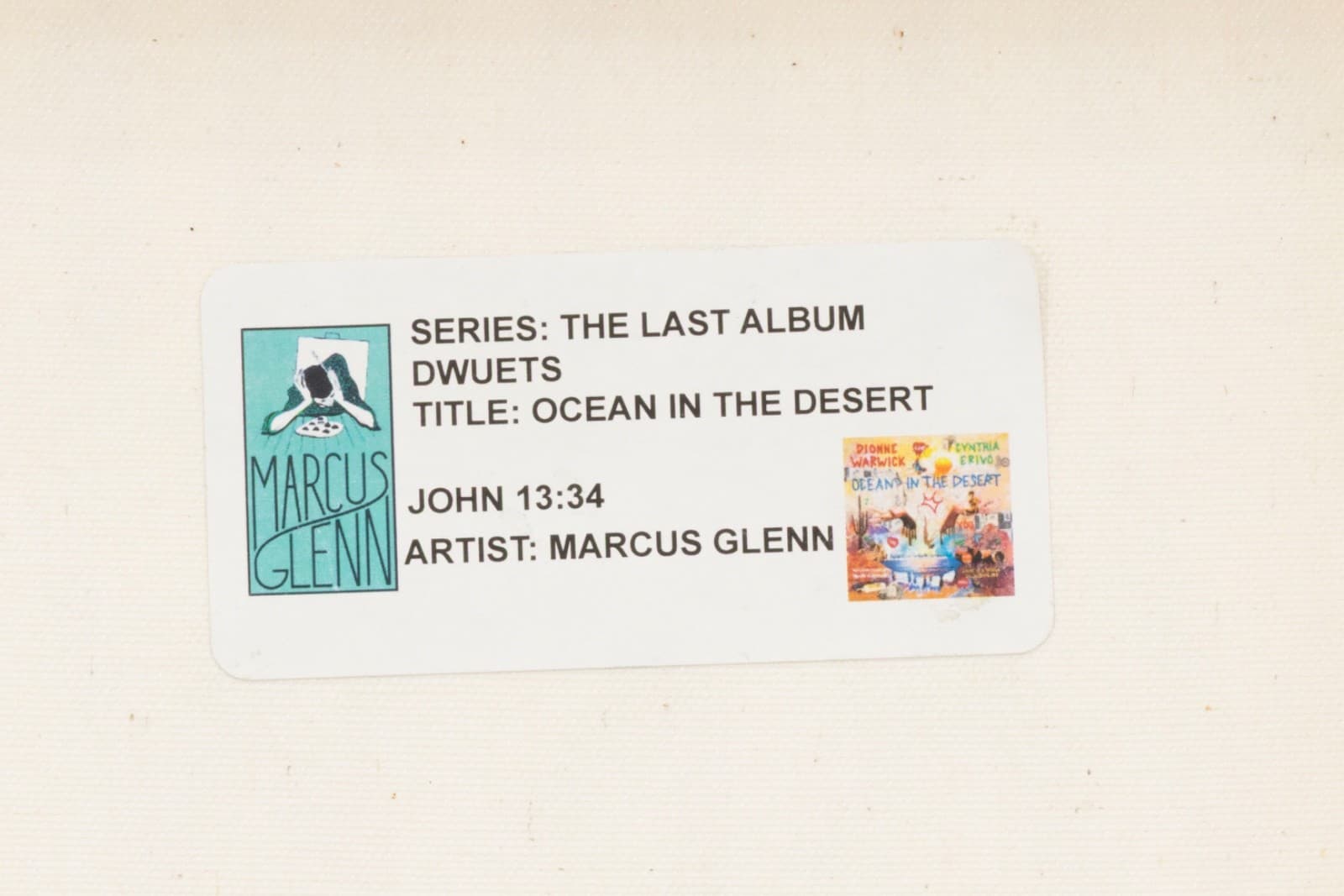 Marcus Glenn Ocean In The Desert Signed Dionne Warwick Embellished Giclee Canvas - Thumbnail 9