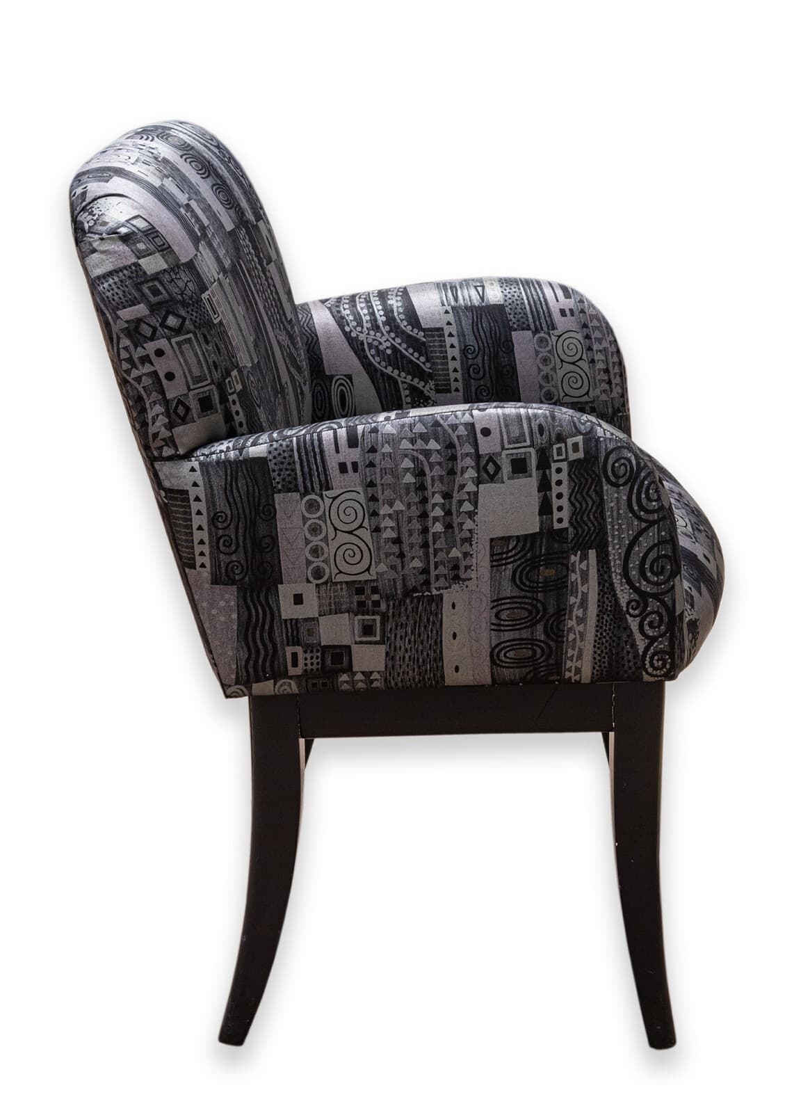 Set of 4 Milo Baughman for Thayer Coggin Black Cushioned Dining Armchairs - Thumbnail 4