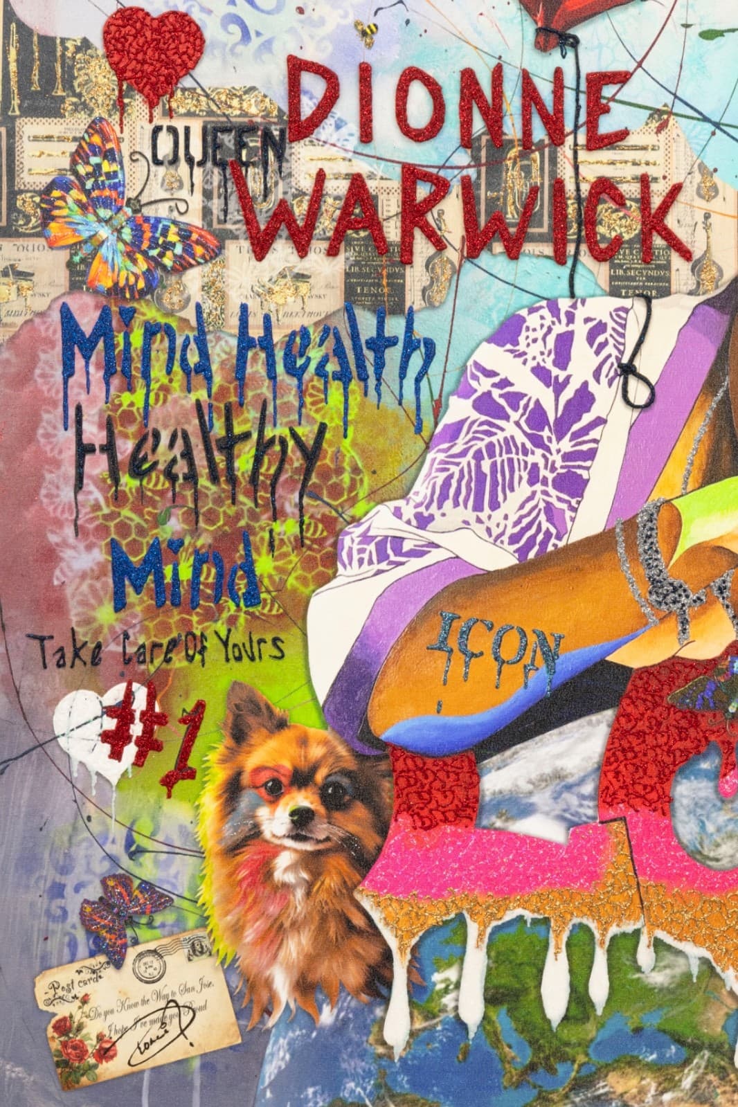 Marcus Glenn One Heart Can Change the World Signed Dionne Warwick Giclee Canvas - Thumbnail 3