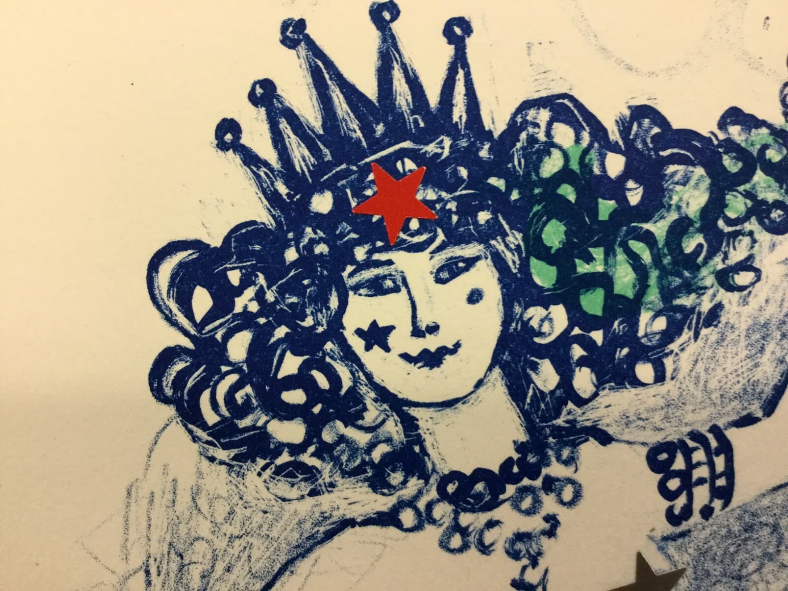 Mid Century Modern Unframed Mermaid Queen Judith Bledsoe Hand Signed Lithograph - Thumbnail 5
