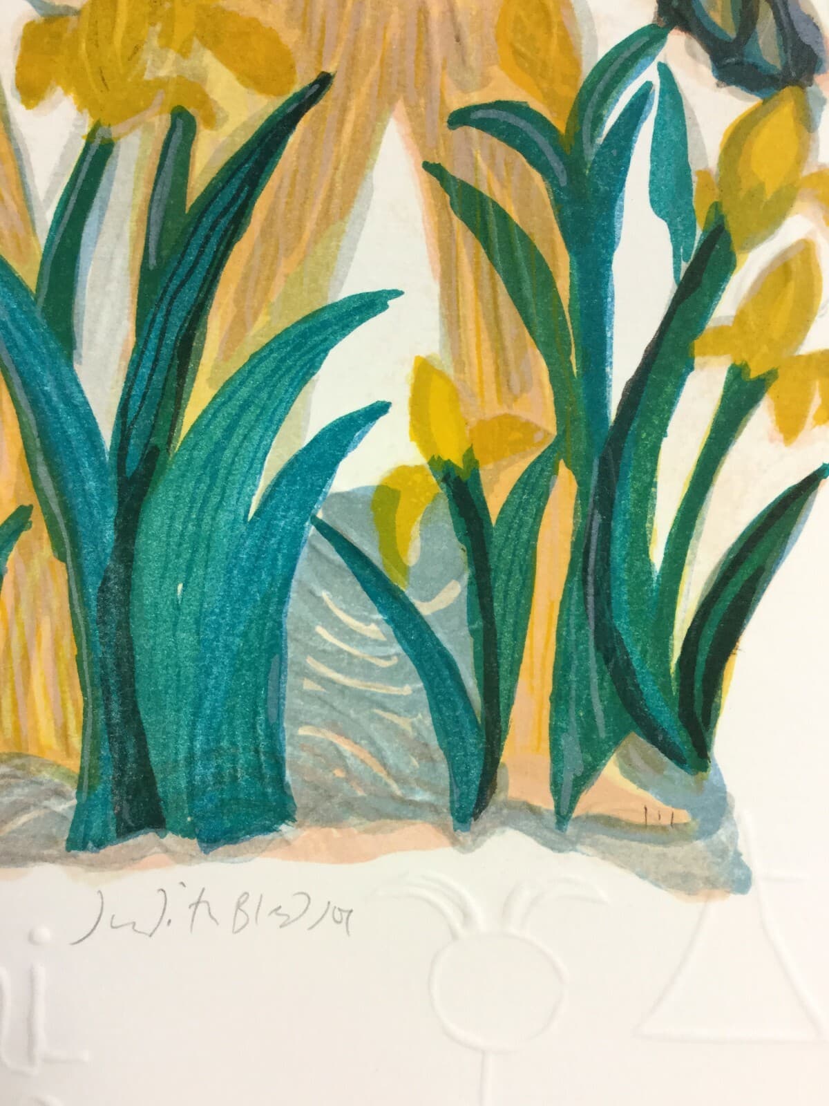 Mid Century Modern Unframed Gemini Zodiac Judith Bledsoe Hand Signed Lithograph - Thumbnail 3