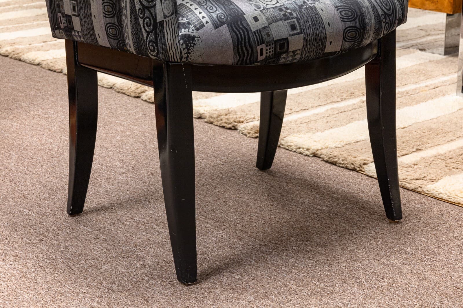 Set of 4 Milo Baughman for Thayer Coggin Black Cushioned Dining Armchairs - Thumbnail 10