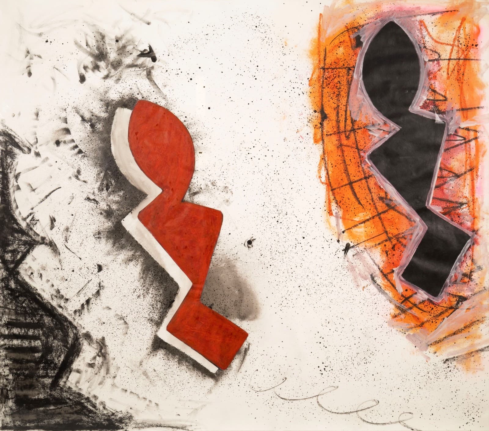 William Antonow, Untitled (82-P9) Signed Acrylic On Paper Detroit Cass Corridor - Thumbnail 2