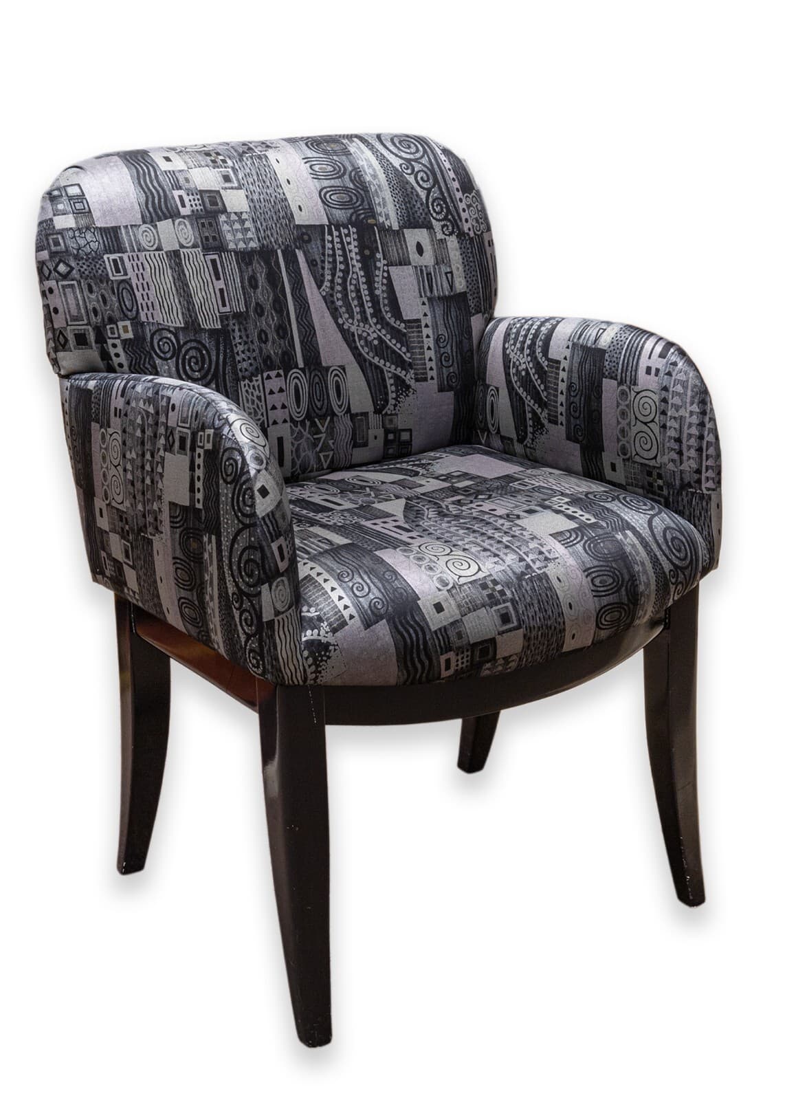 Set of 4 Milo Baughman for Thayer Coggin Black Cushioned Dining Armchairs - Thumbnail 3