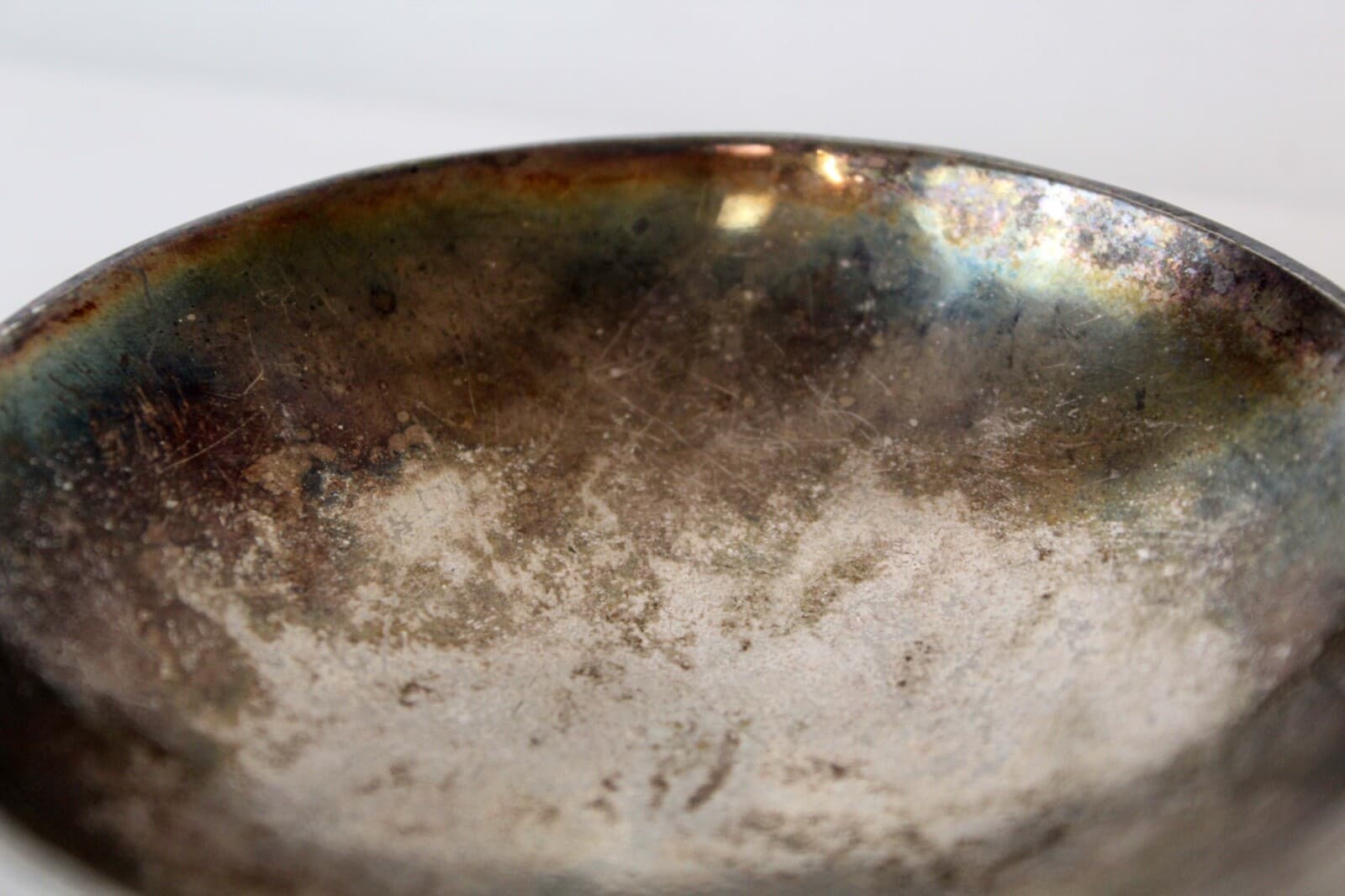 Mid Century Modern Pair Alfredo Scciarotta Modernist Sterling Silver Mini Bowls - Thumbnail 7