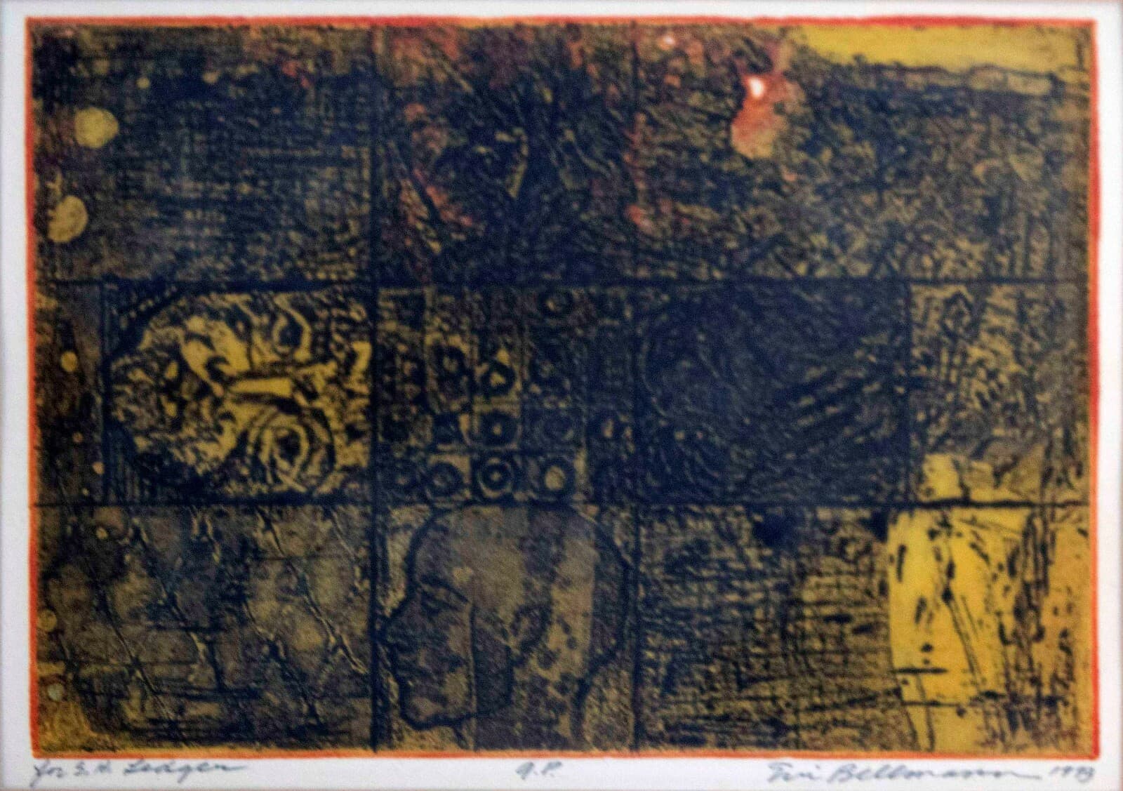 Eric Bellmann Biomorphic 1973 Signed Intaglio Etching - Thumbnail 2