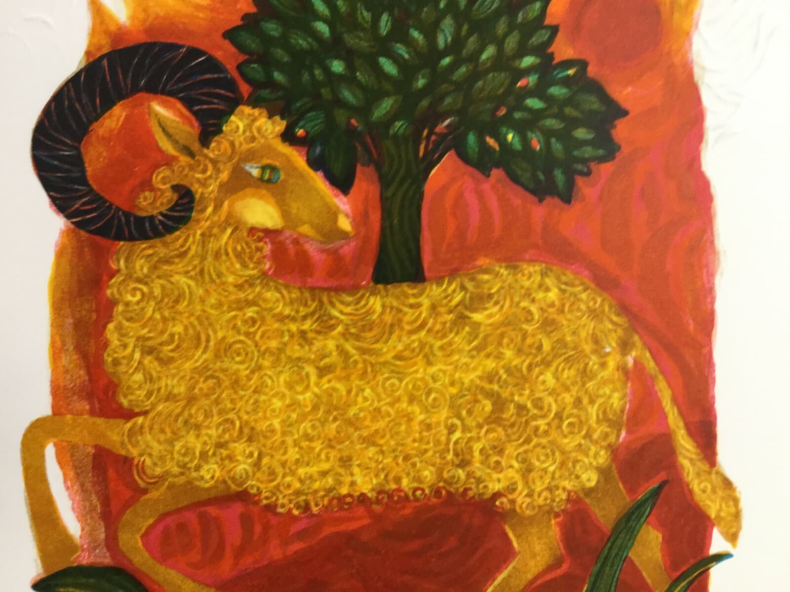 Mid Century Modern Unframed Aries Zodiac Judith Bledsoe Hand Signed Lithograph - Thumbnail 5