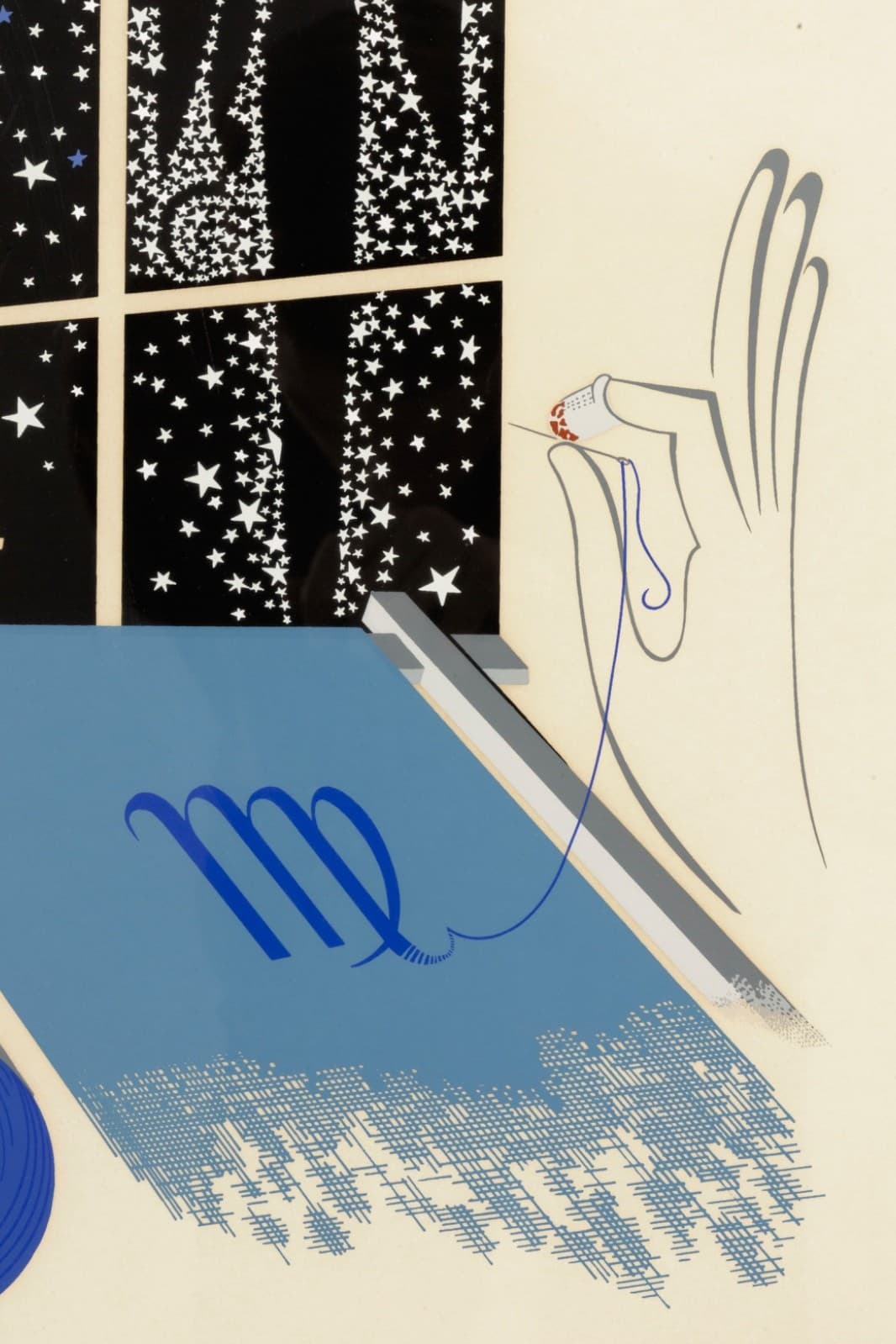 Erte Virgo From The Zodiac Series 1982 Signed Screenprint 4/350 Art Deco Style - Thumbnail 7