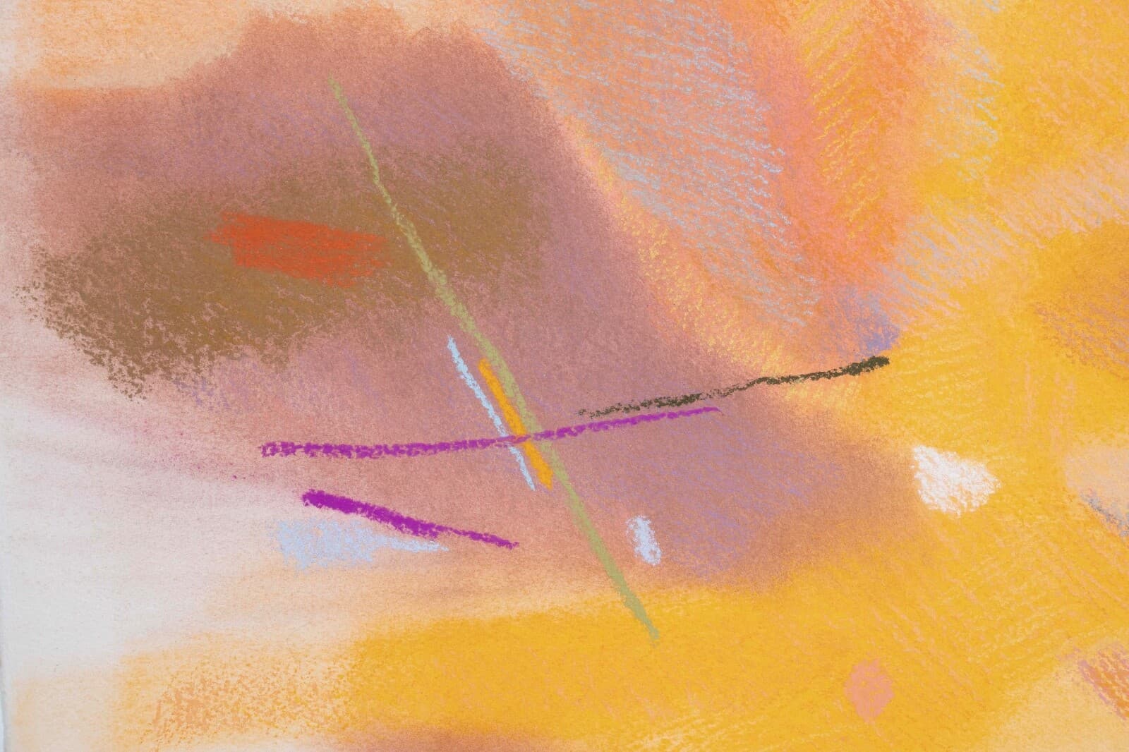Helen Bershad Rosetta Earth I Diptych Signed Postmodern Pastels 1978 Unframed - Thumbnail 5