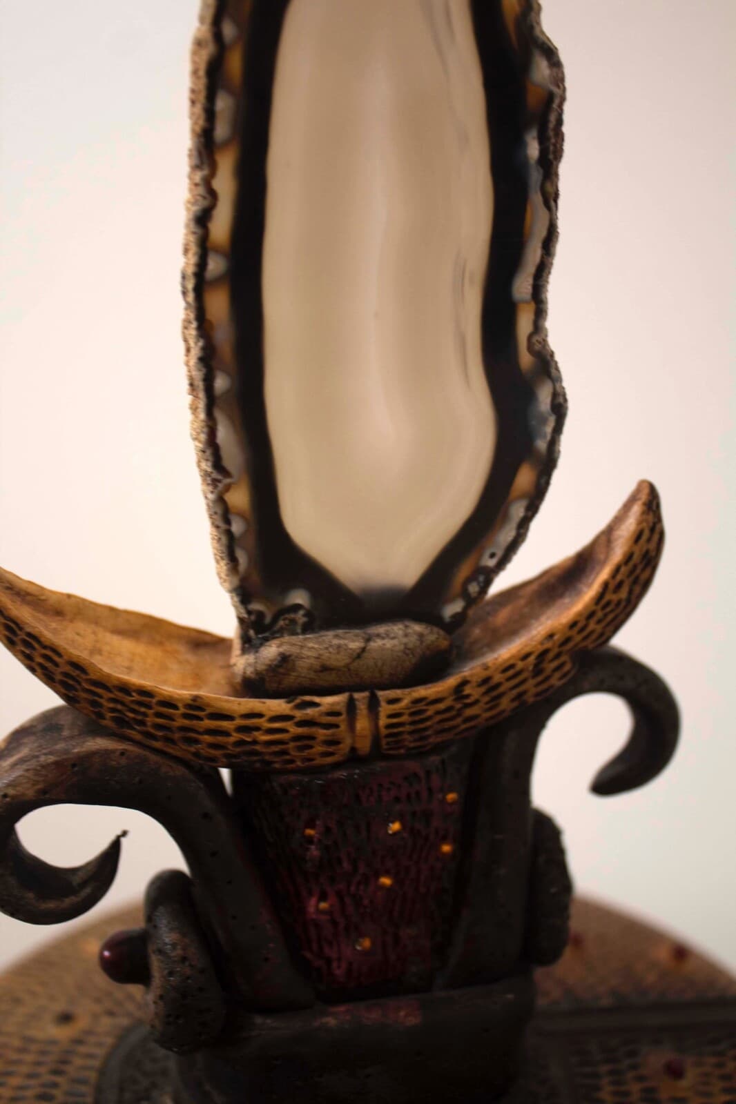 Vicki Grant Ceramic Vessel Embellished with Brazilian Agate - Thumbnail 5