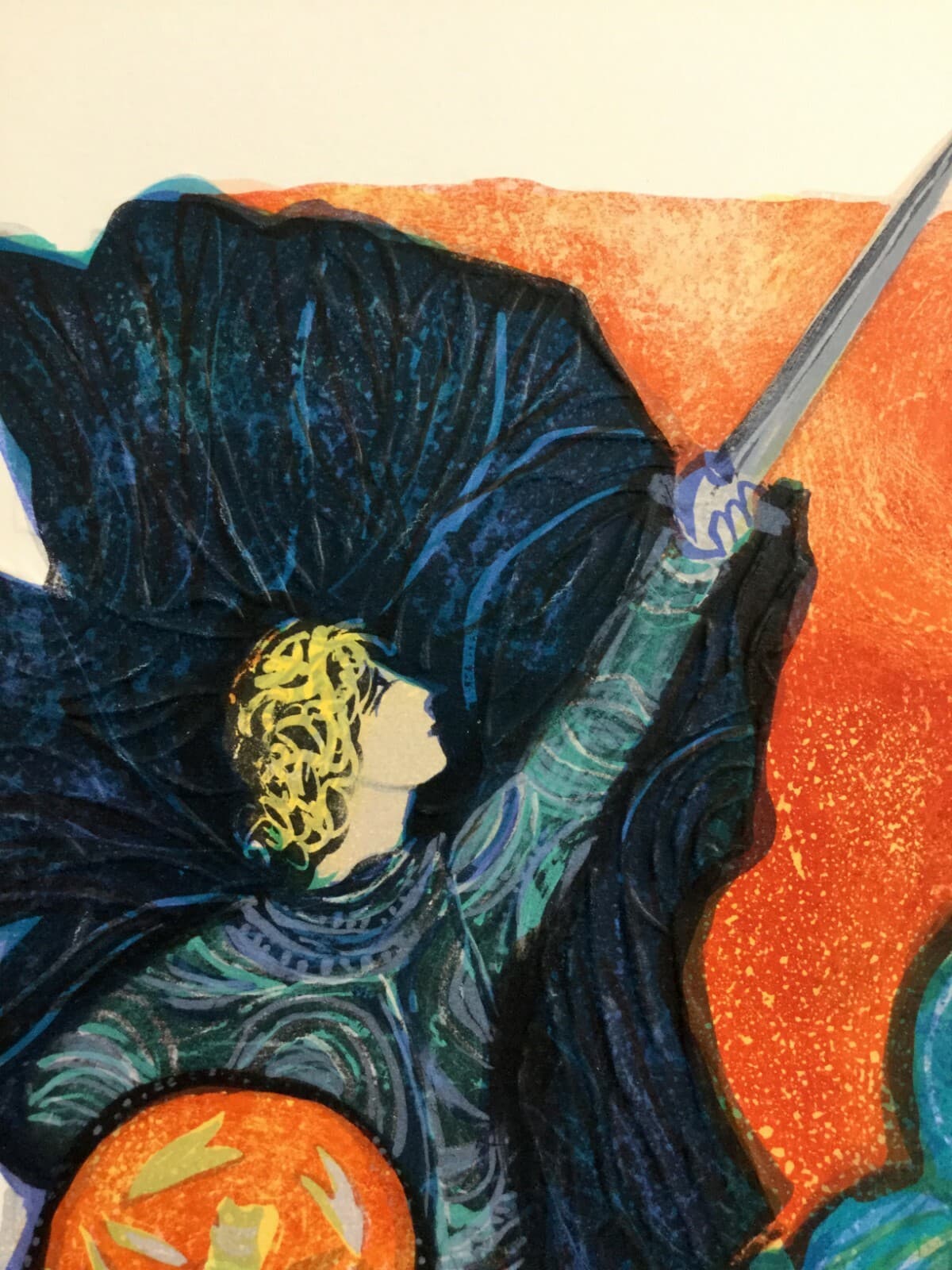 Mid Century Modern Unframed Scorpio Zodiac Judith Bledsoe Hand Signed Lithograph - Thumbnail 4