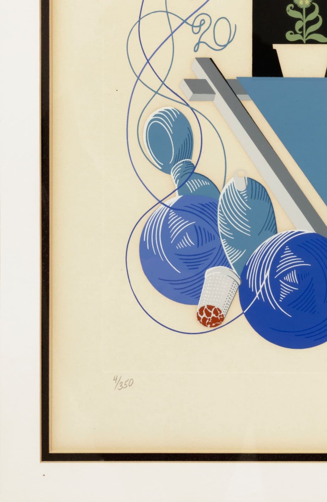 Erte Virgo From The Zodiac Series 1982 Signed Screenprint 4/350 Art Deco Style - Thumbnail 6