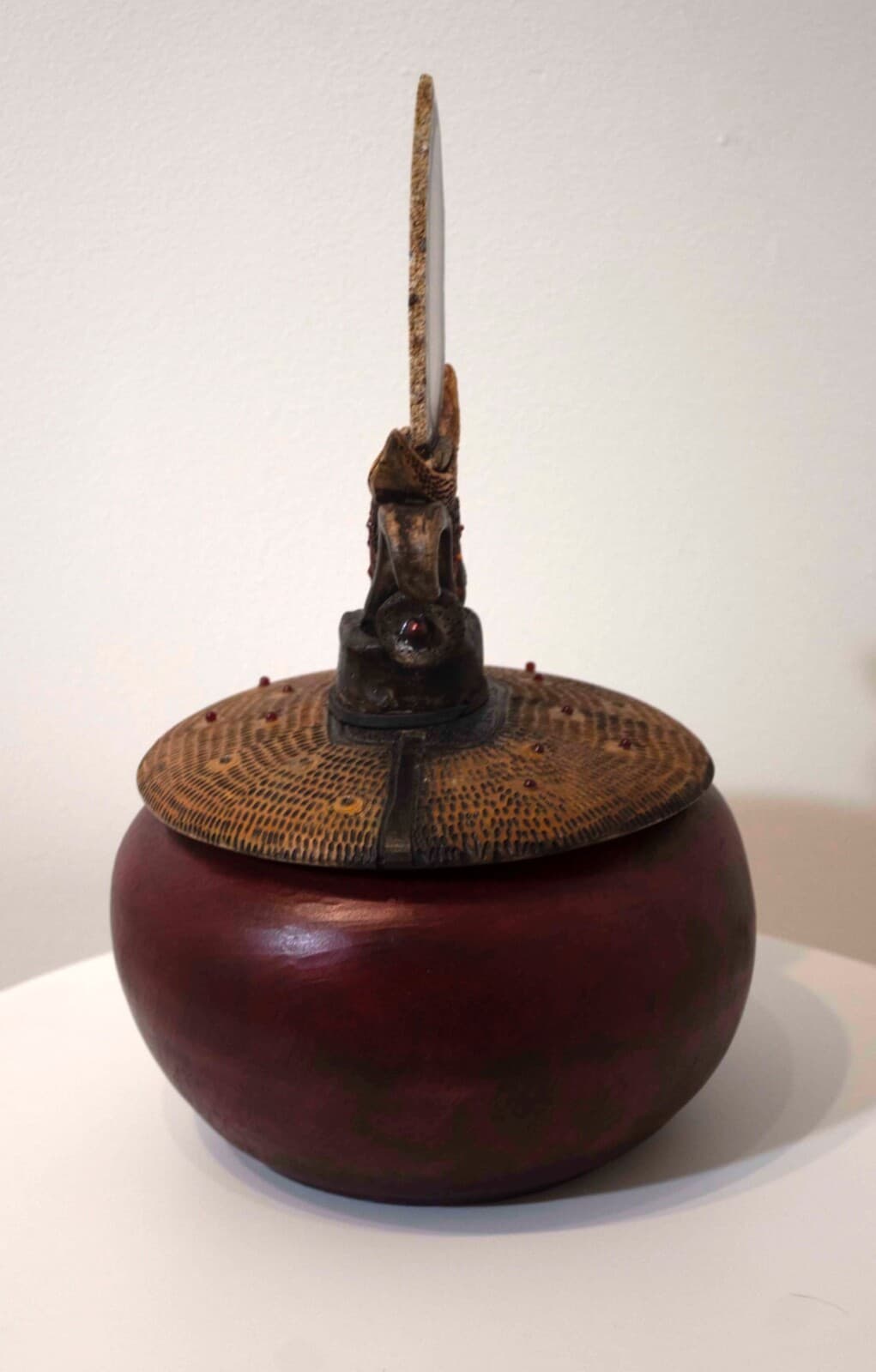 Vicki Grant Ceramic Vessel Embellished with Brazilian Agate - Thumbnail 3
