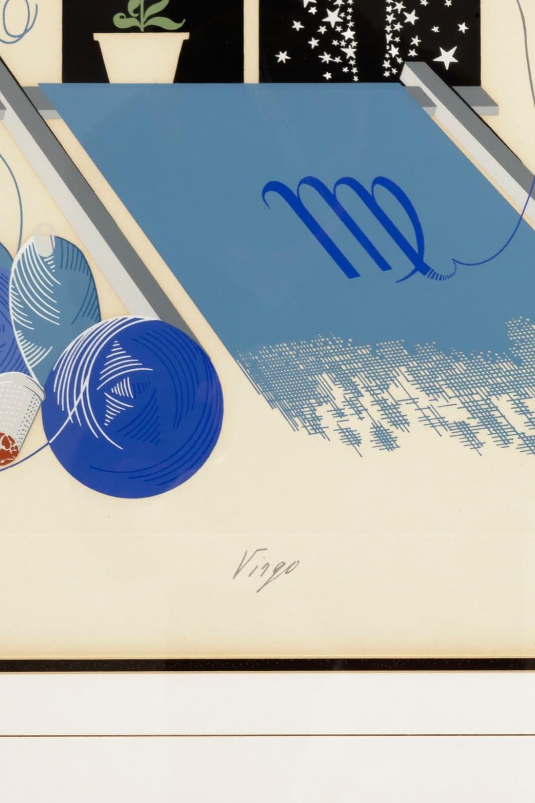 Erte Virgo From The Zodiac Series 1982 Signed Screenprint 4/350 Art Deco Style - Thumbnail 5