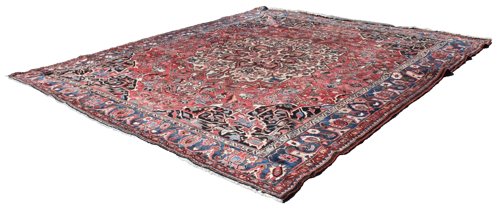 Traditional Bakhtiari Wool Persian Area Rug Carpet Rectangular Red